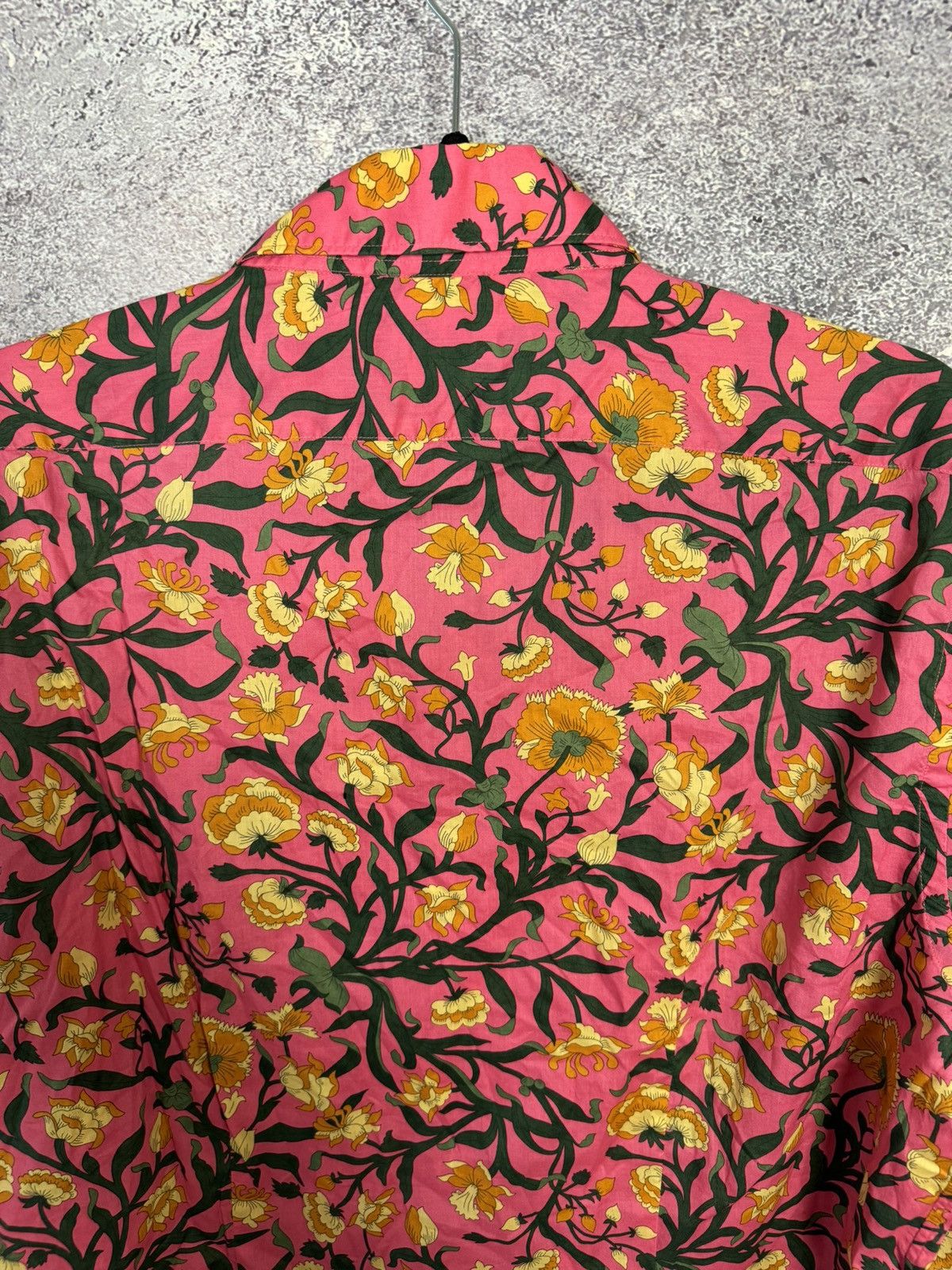 Designer × Vintage Xacus Size 17/43 Evolution Fit Pink Shirt Floral Print Size US L / EU 52-54 / 3 - 15 Thumbnail