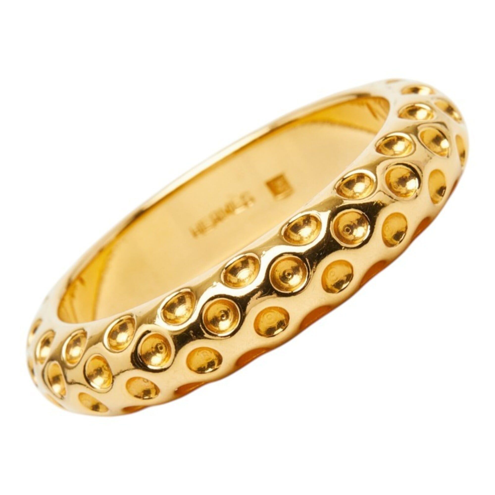 Hermes Hermes polka dot motif scarf muffler ring, gold plated, women's. Size ONE SIZE - 1 Thumbnail