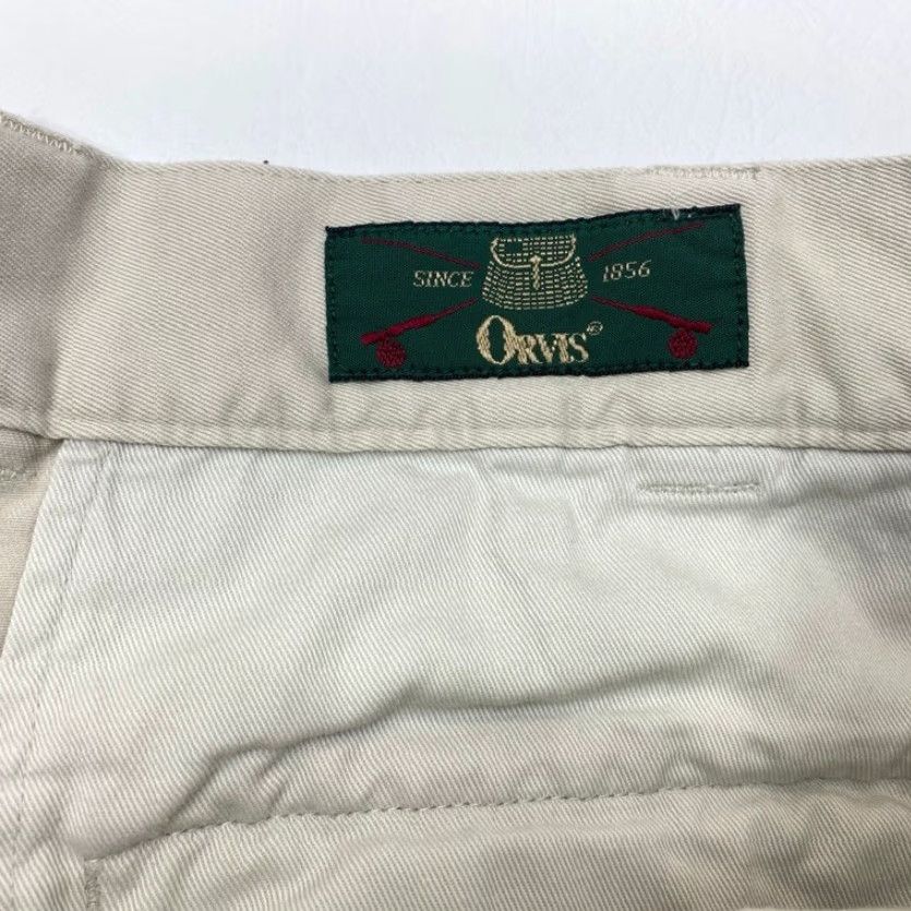 Orvis VINTAGE Orvis Mens 38x25.5 Heavy Cotton Twill Pants Trousers Khakis 8473 Tan Ivory Casual Workwear 90s Retro USA Mens Size US 38 / EU 54 - 4 Thumbnail