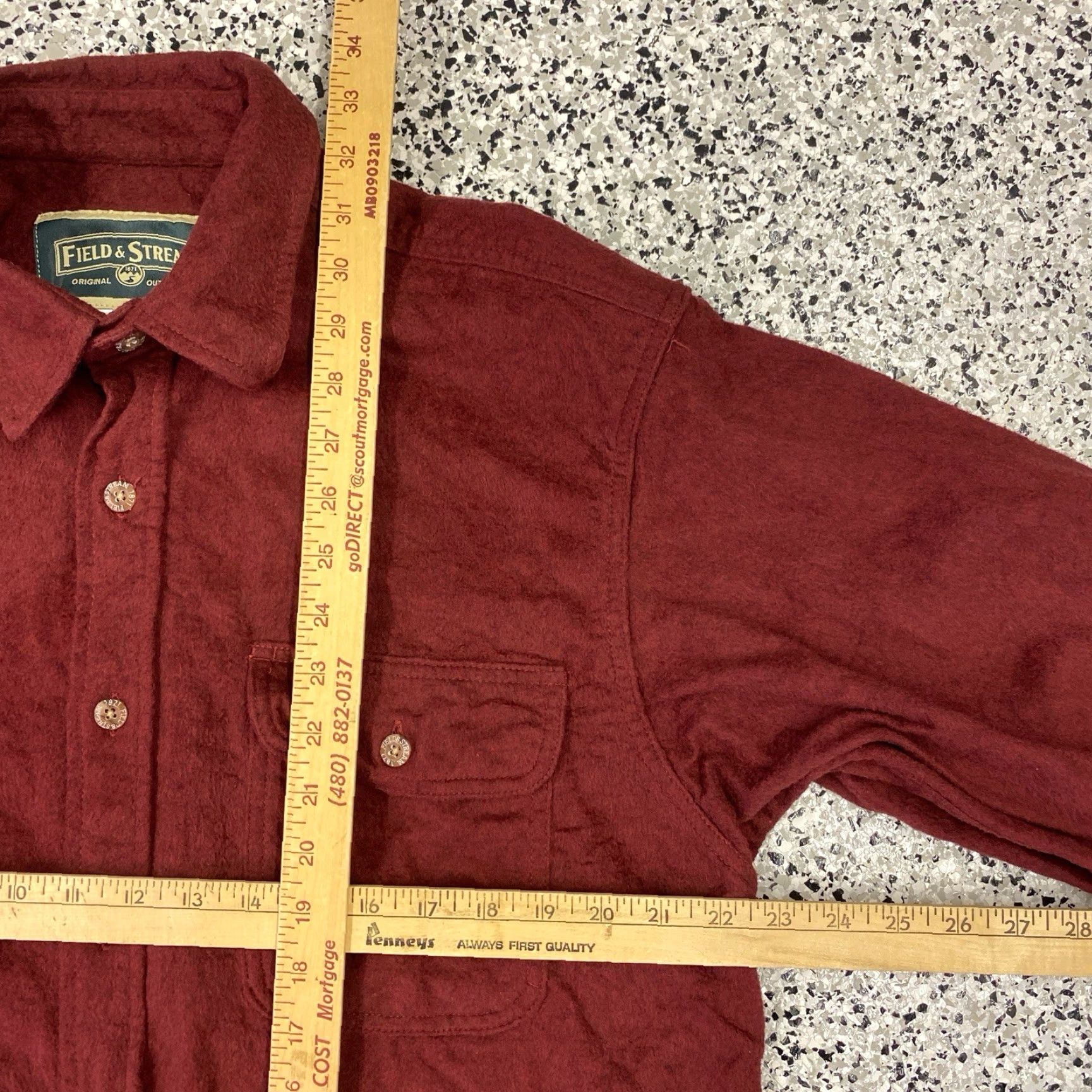 CLOT VINTAGE Field & Stream Chamois Cloth Shirt Long Sleeve Button Up 90s Red Size L Mens Size US L / EU 52-54 / 3 - 3 Thumbnail