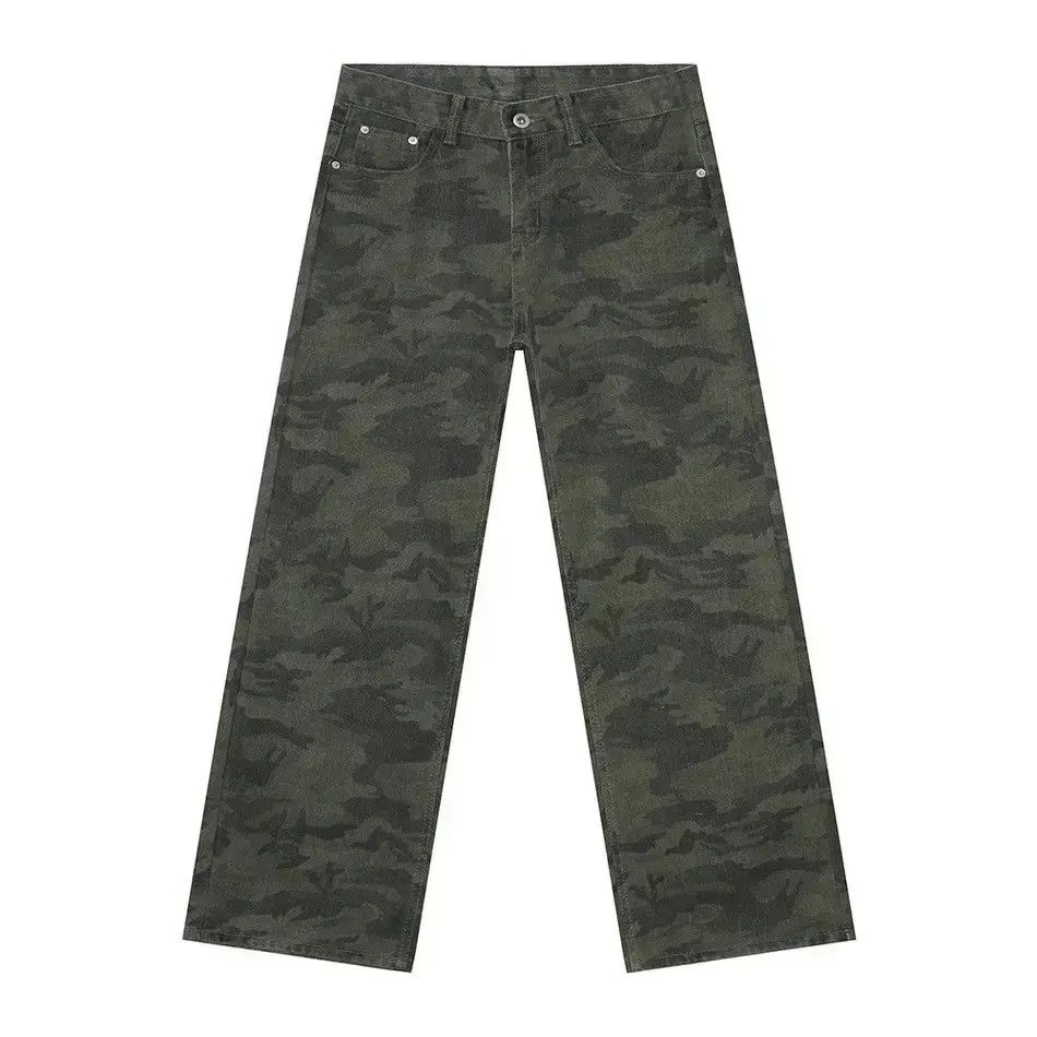 Japanese Brand Retro wide leg loose camouflage jeans Size US 32 / EU 48 - 6 Thumbnail