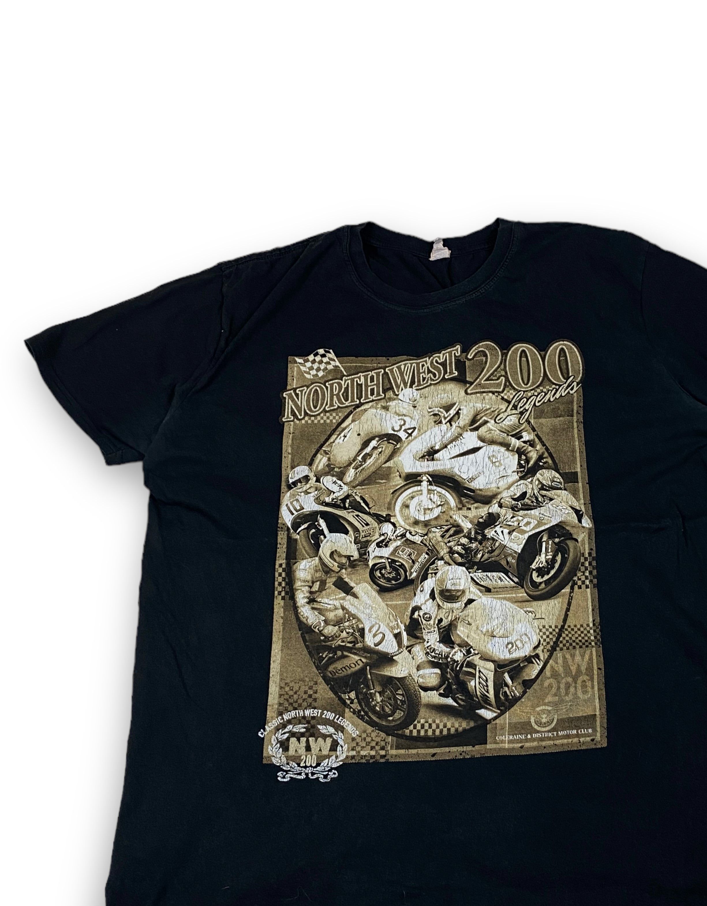 Vintage Vintage NORTH WEST 200 Bike Race Black Faded Tee Y2k M644 Size US M / EU 48-50 / 2 - 3 Thumbnail