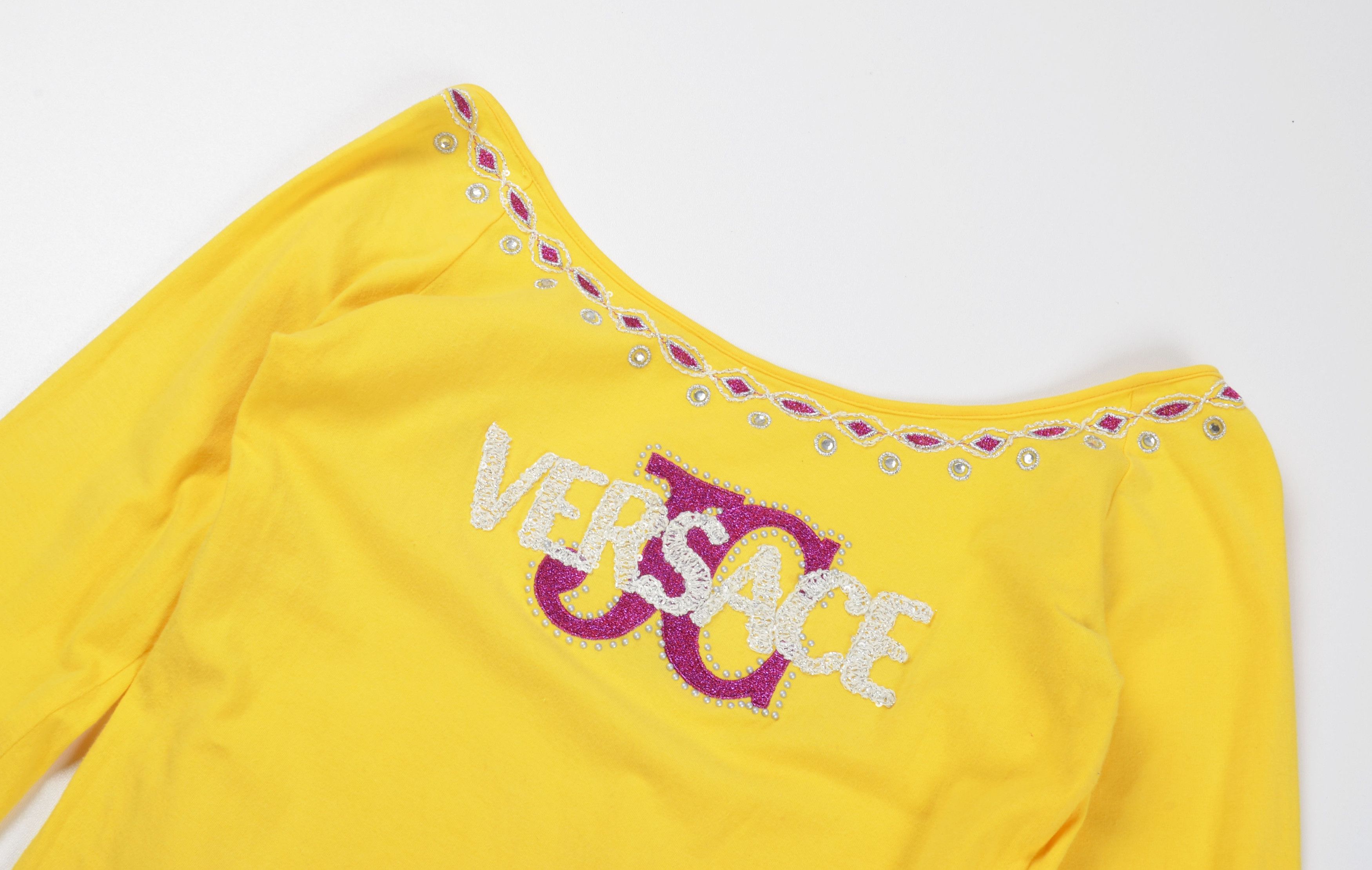 Versace Jeans Couture Vintage Versace Jeans Couture Y2K Logo Embroidered Top Size M / US 6-8 / IT 42-44 - 5 Thumbnail