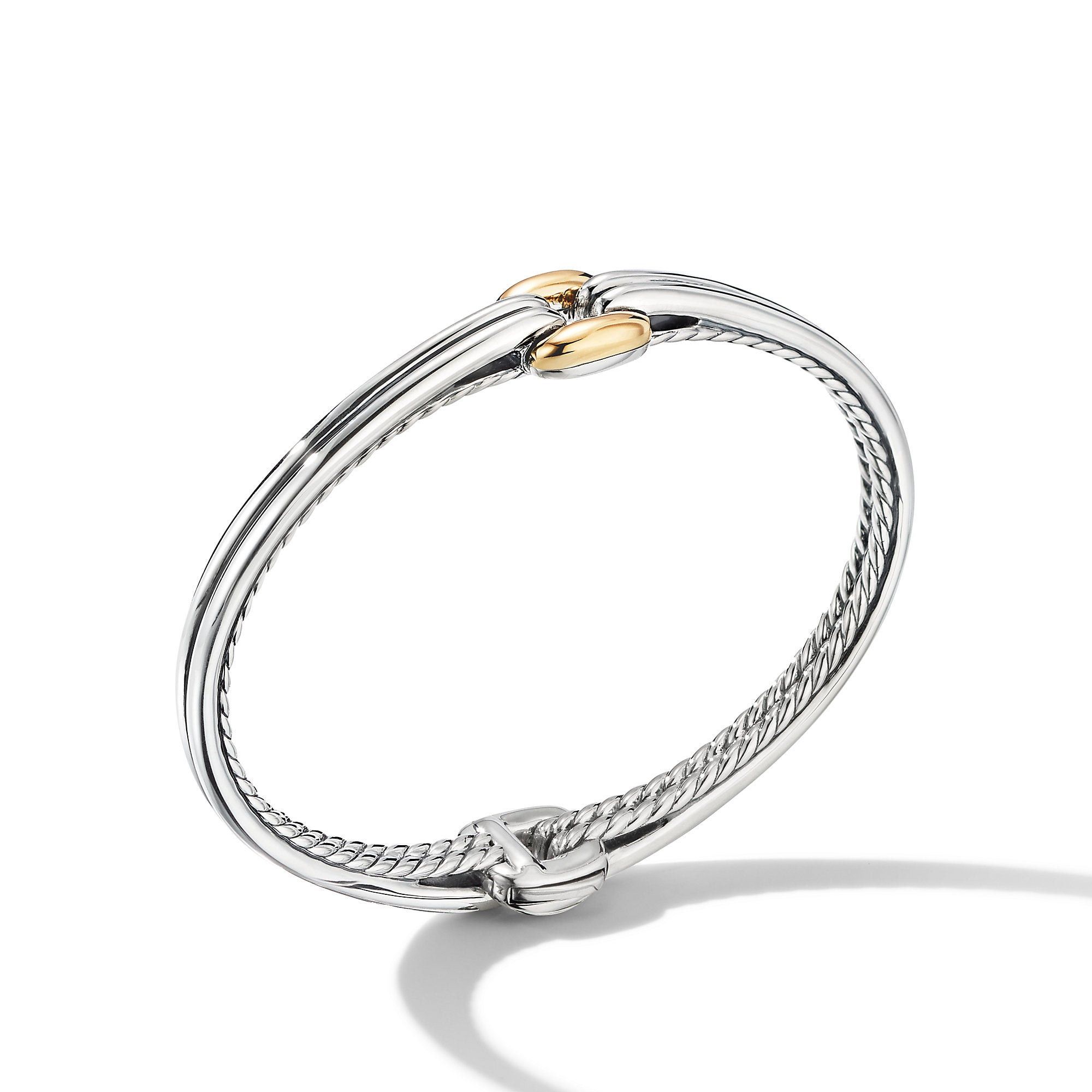 David Yurman o1w1db10325 Bracelet in Silver with 18K Yellow Gold & 5.5mm Size ONE SIZE - 1 Preview