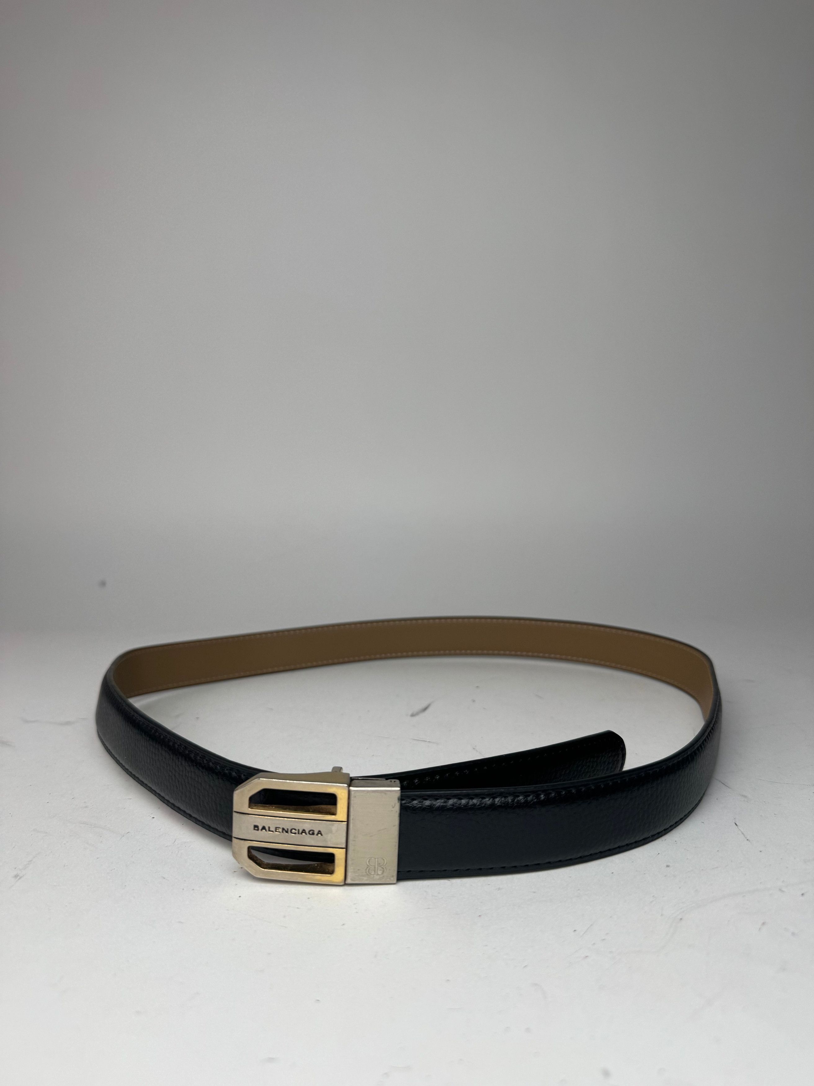 Balenciaga Vintage Leather Belt Black Size ONE SIZE - 1 Thumbnail