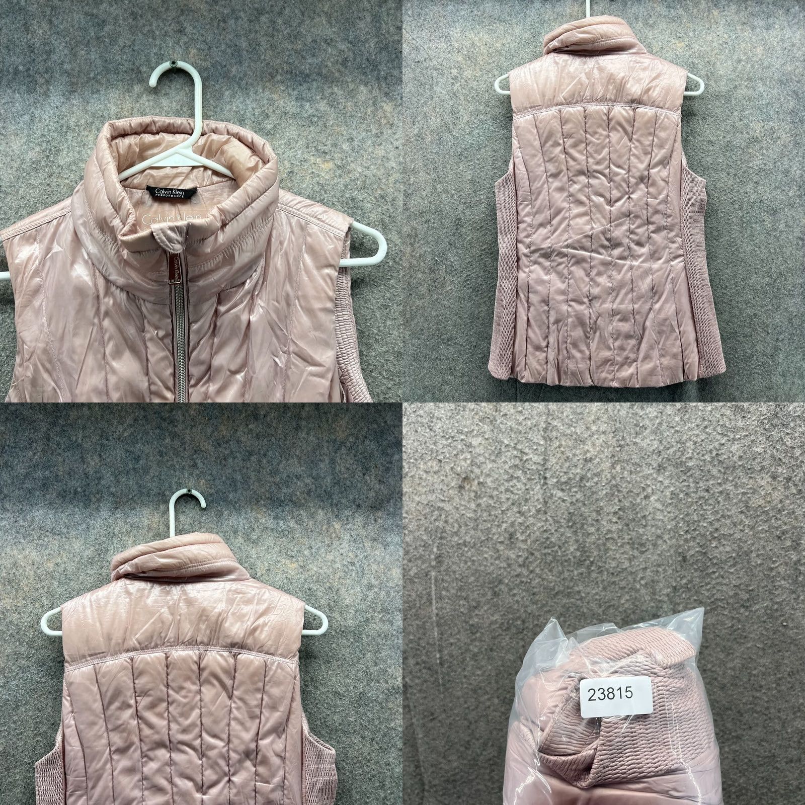Calvin Klein Calvin Klein Vest Women Medium Pink Full Zip Puffer Down Jacket Slim Regular Down Fill/Vest Style Size M / US 6-8 / IT 42-44 - 8 Thumbnail