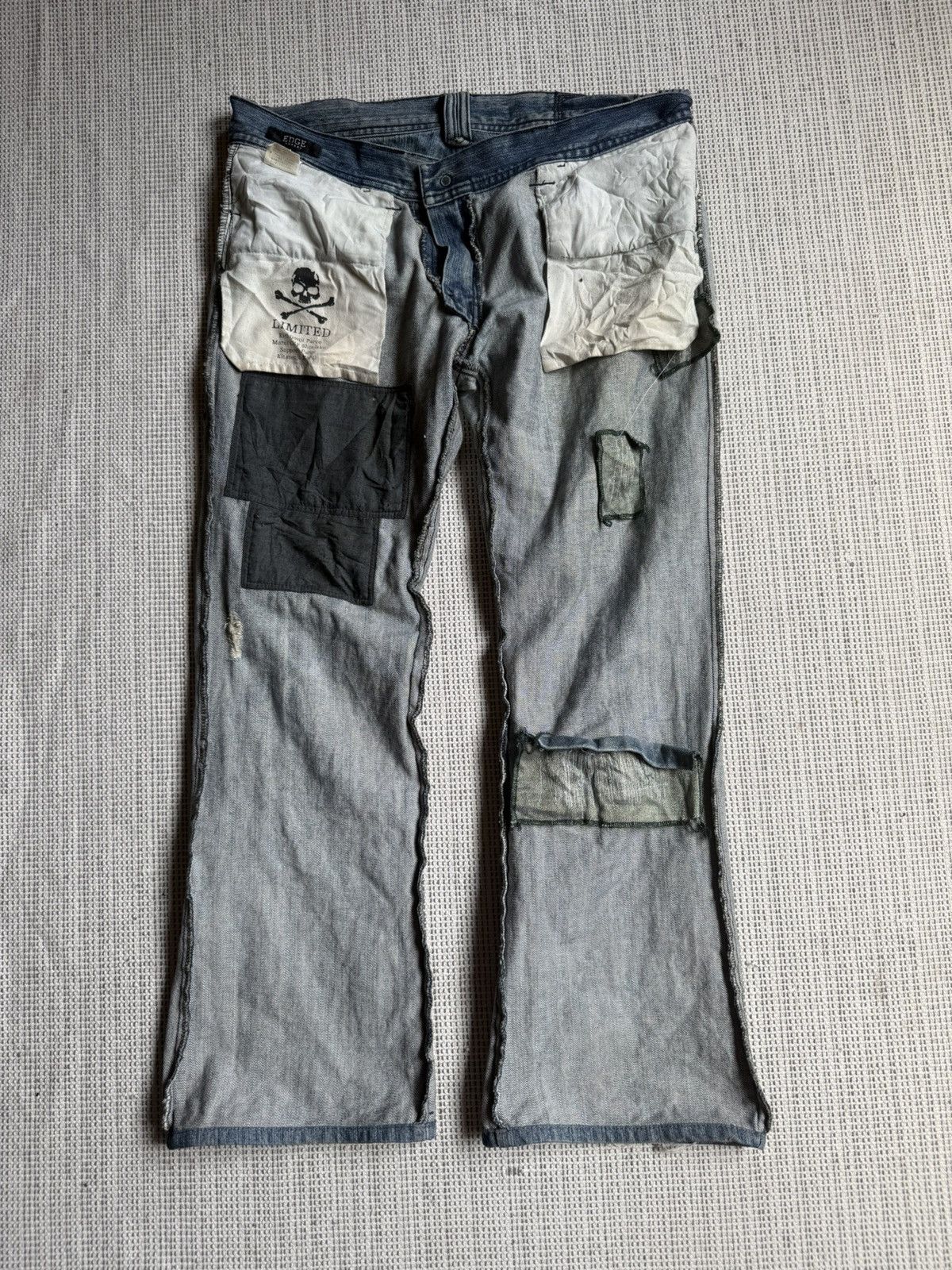Japanese Brand EDGE RUPERT distressed y2k/punk flare jeans Size US 34 / EU 50 - 4 Thumbnail