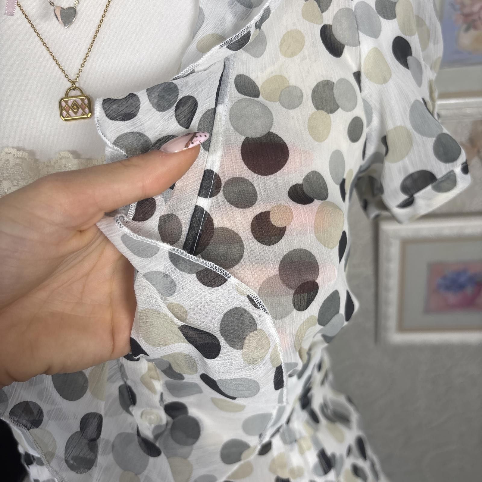 Other y2k office siren polka dot blouse Size S / US 4 / IT 40 - 4 Thumbnail