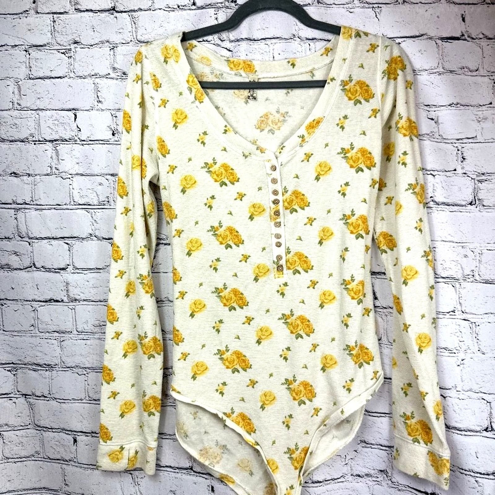 Free People Free People Dylan Thermal Floral Bodysuit Sunny Weather - XL Size XL / US 12-14 / IT 48-50 - 9 Thumbnail