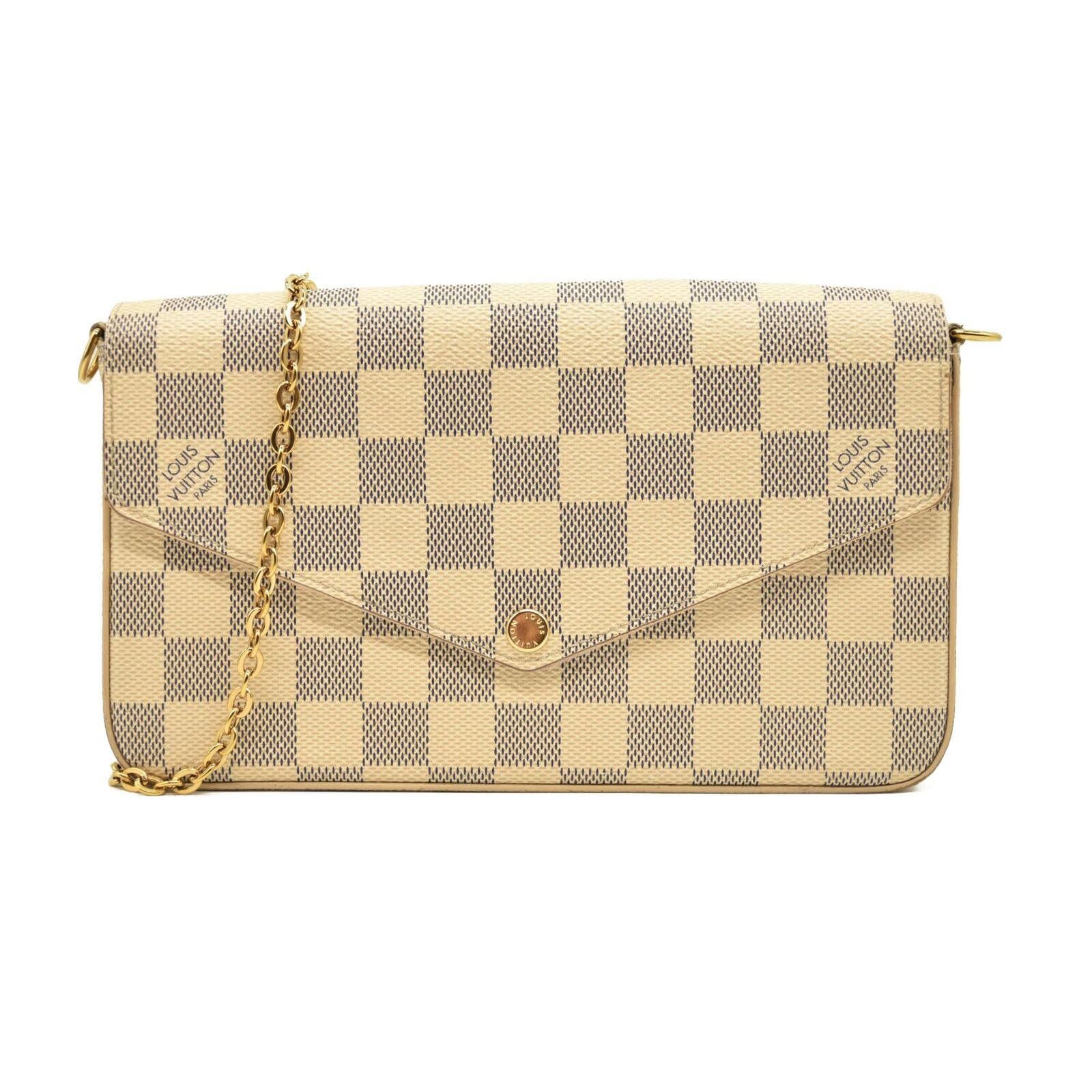 Louis Vuitton Louis Vuitton Damier Azur Pochette Chain Wallet AZ1169 Size ONE SIZE - 3 Thumbnail