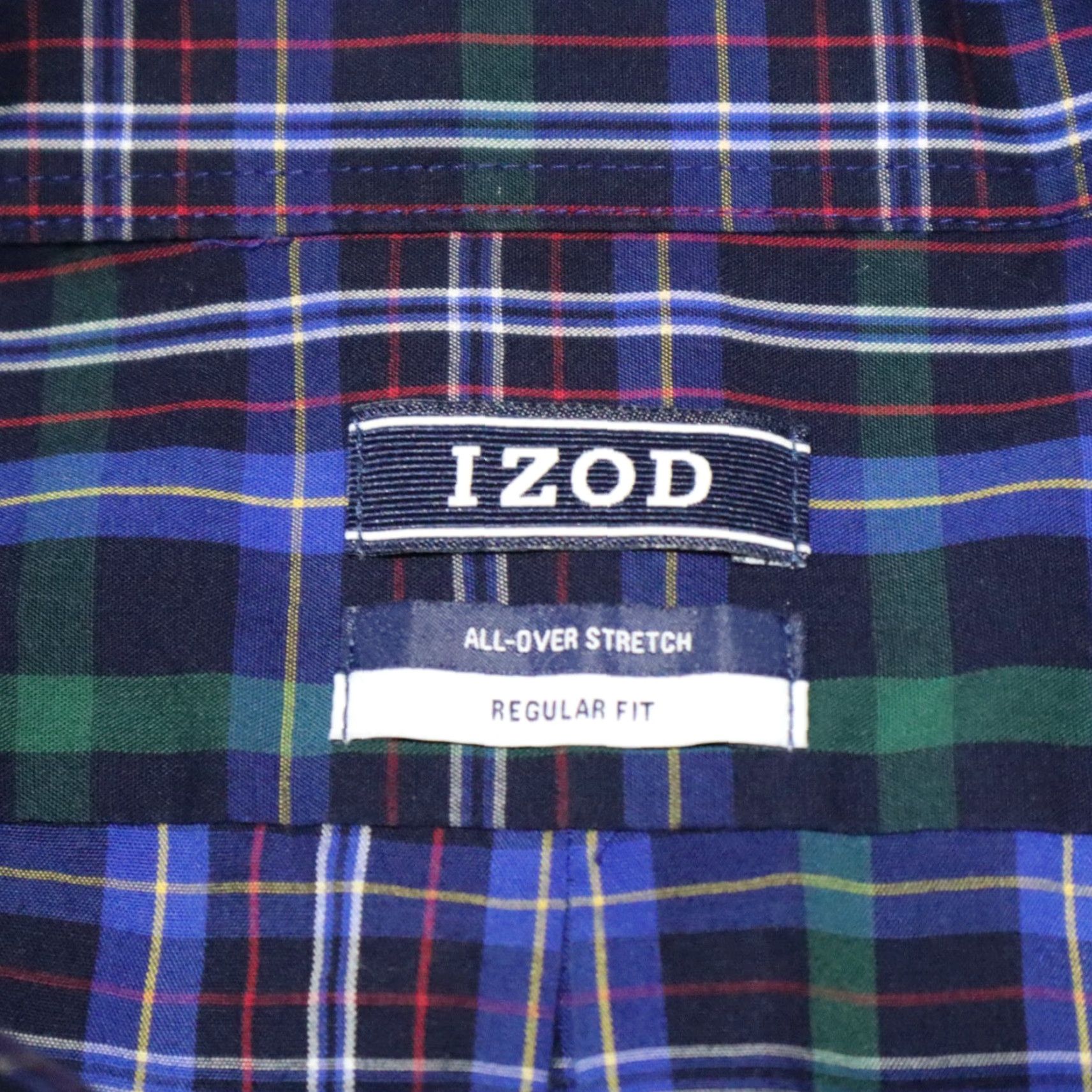Izod IZOD Shirt Blue Plaid Long Sleeve Button-Up Adult Regular Sized 17.5 32/32 Multicolor Plaid 90s Colorful Mens Size US XL / EU 56 / 4 - 3 Thumbnail