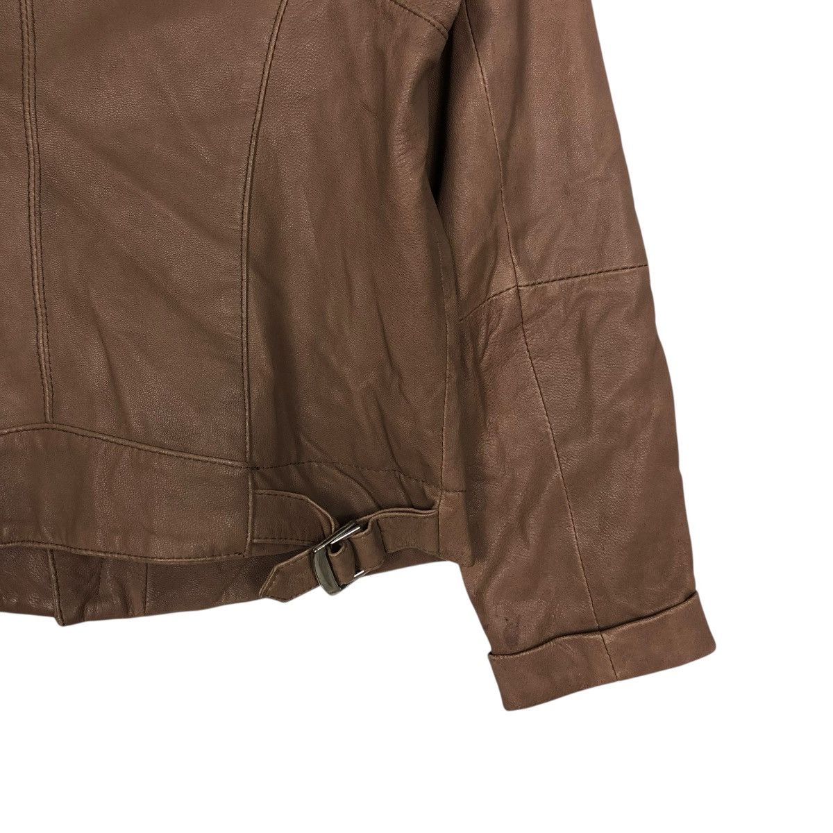 Japanese Brand 🔥CROPPED BIKER LEATHER JACKET RUE DE BLUE ISSEY MIYAKE Size US S / EU 44-46 / 1 - 13 Thumbnail