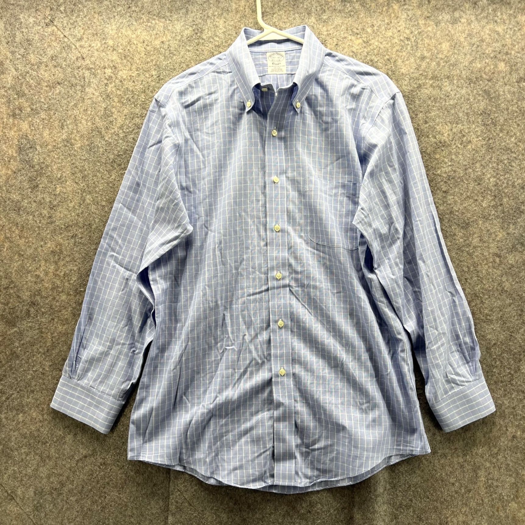 Brooks Brothers Brooks Brothers Shirt Men 15.5 35 Adult Blue Glen Check Button Down Classic Shirt Size US L / EU 52-54 / 3 - 2 Thumbnail