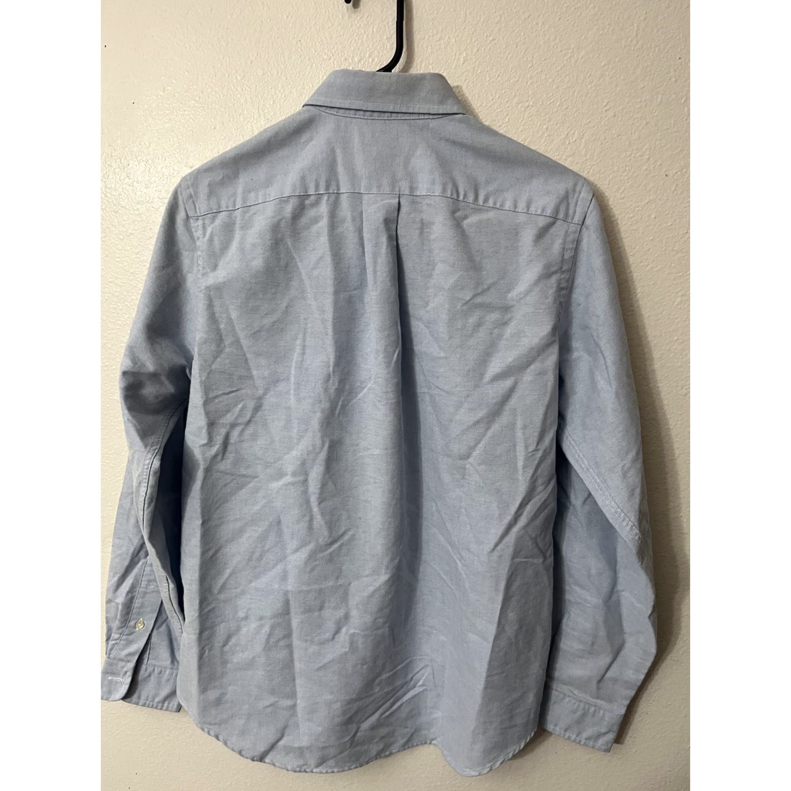 Vintage VINTAGE L.L. Bean Men’s Button-Up Shirt Club USA Blue Solid Cotton Blend 14 US Made In USA Clothing Shirt Size US S / EU 44-46 / 1 - 3 Thumbnail