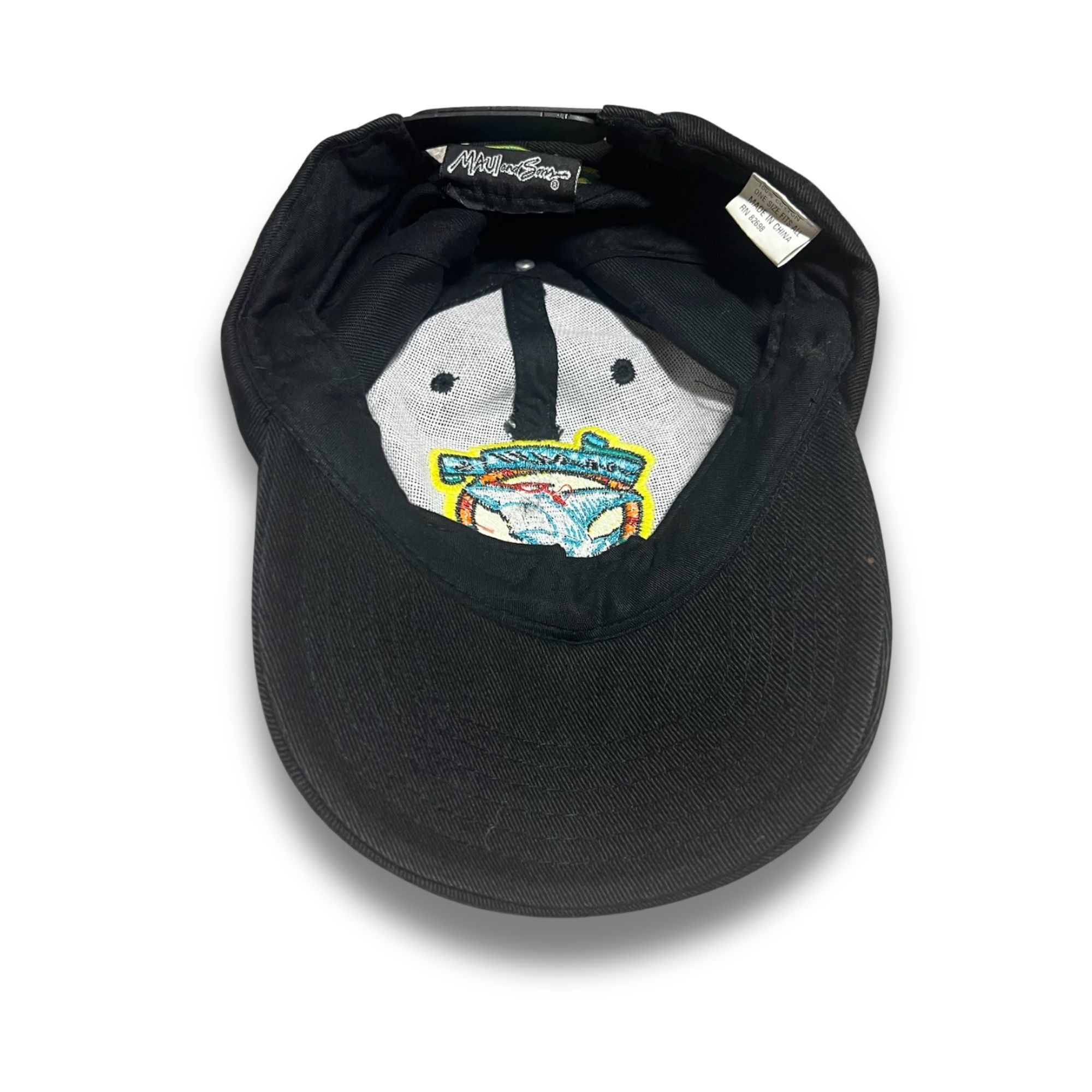 Maui and Sons Maui & Sons Shark Embroidered Black Snapback Cap One Size 10 Size ONE SIZE - 3 Thumbnail