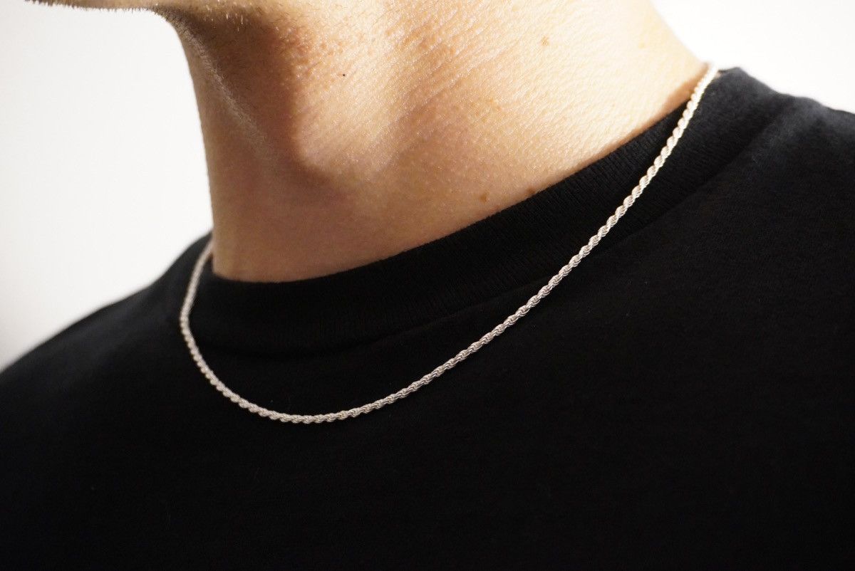 Jewelry Silver Chain Solid .925 Silver Rope Chain 2mm 18 Inches Size ONE SIZE - 3 Thumbnail