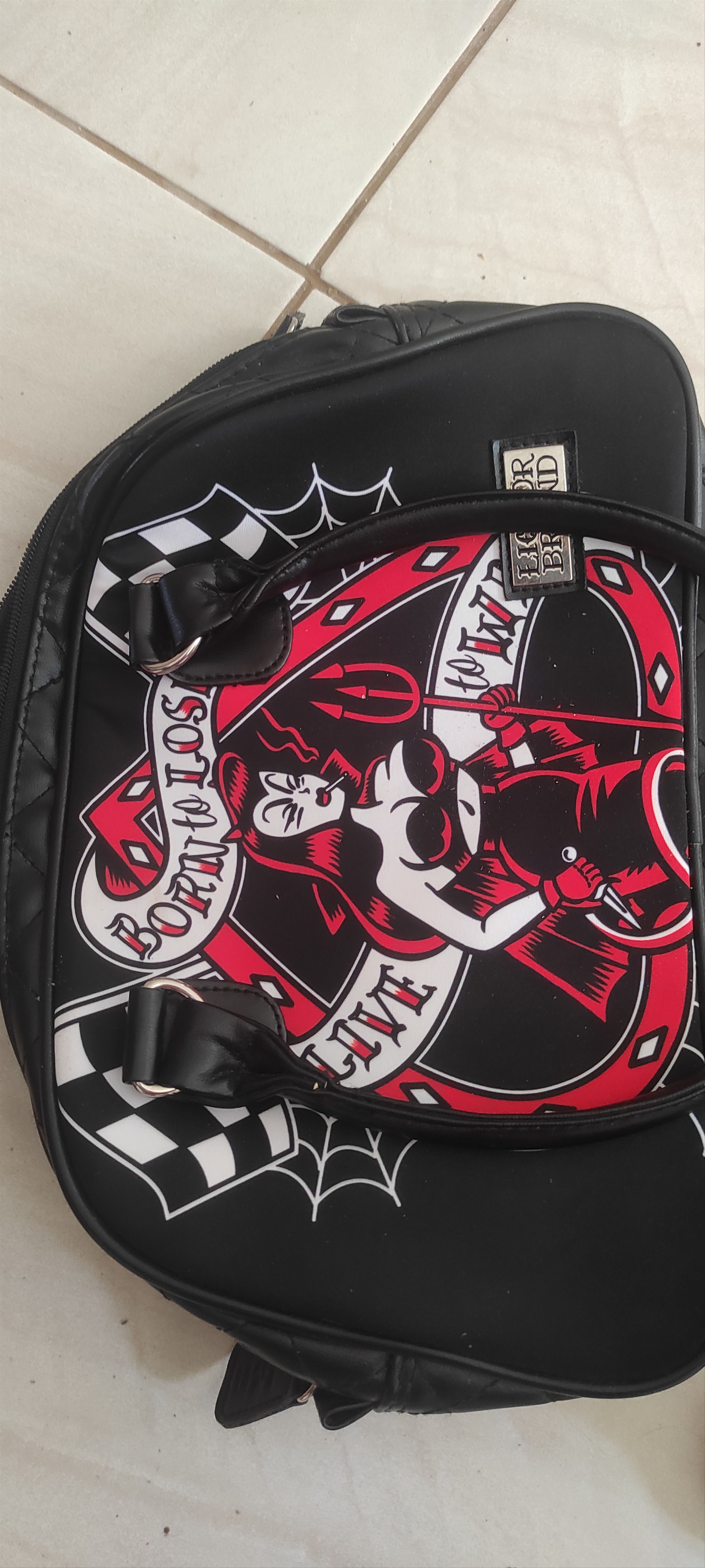 Other Small Liquor Brand Born to Lose Pin-Up Rockabilly Handbag Size ONE SIZE - 12 Thumbnail