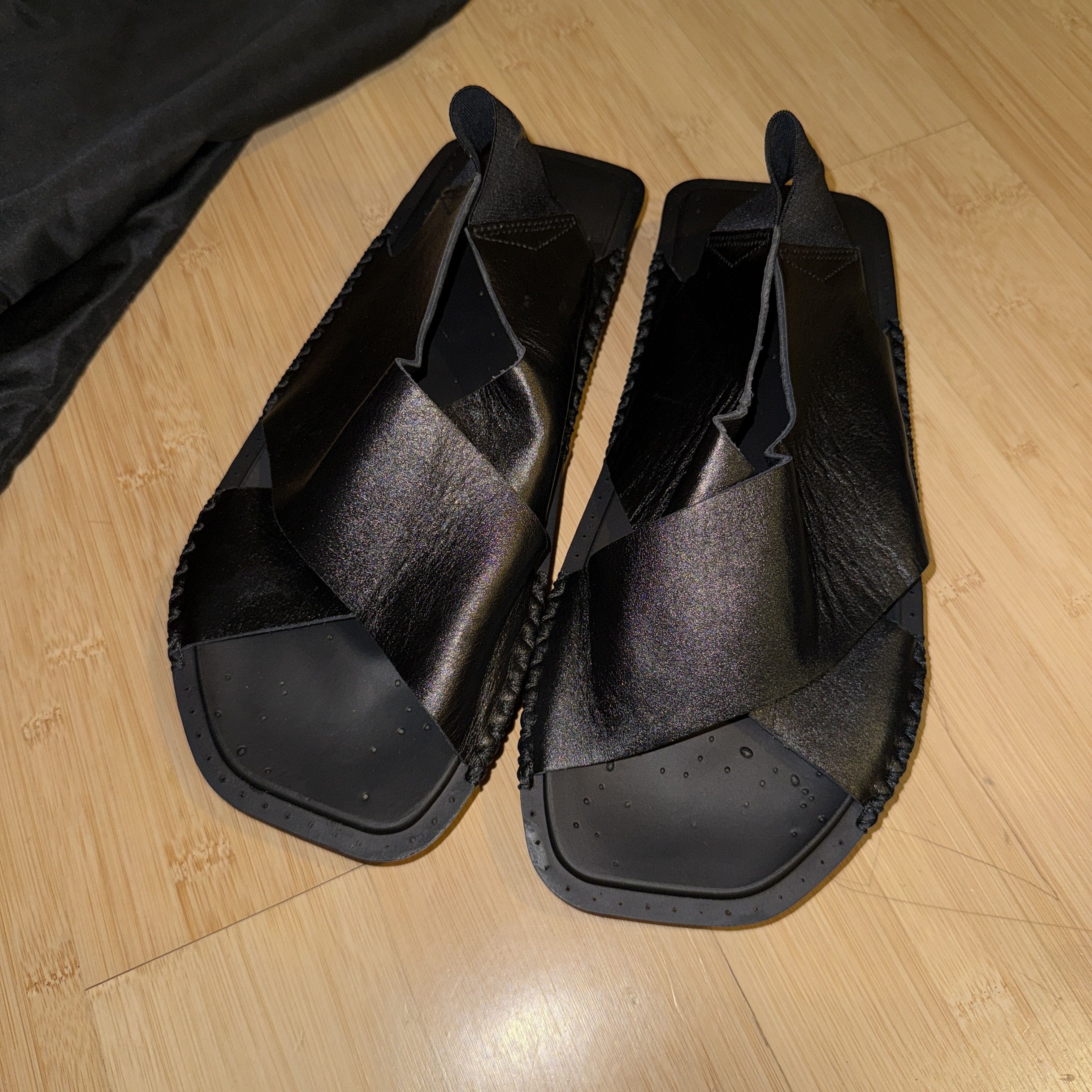 Y-3 Yohji Yamamoto Y-3 Black Leather Sandals Size US 9 / EU 42 - 1 Thumbnail
