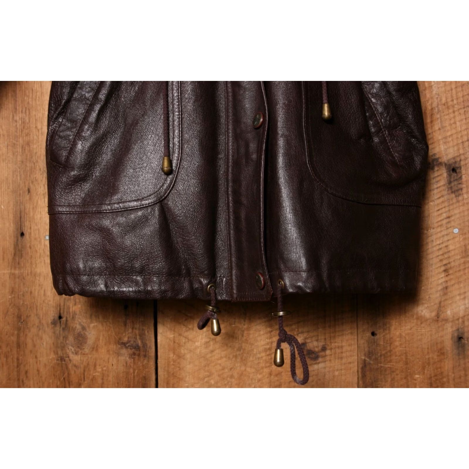 Vintage VINTAGE Wilsons Leather Parka Jacket Womens M Brown Solid Insulated Detachable Hood Faux Fur Lined Mid-Length 90s Style Mens Womens Size M / US 6-8 / IT 42-44 - 5 Thumbnail