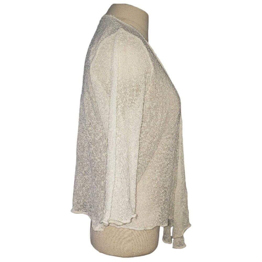 Designer CT1667 Papa Vancouver Mesh Cardigan Ivory L Size L / US 10 / IT 46 - 2 Thumbnail