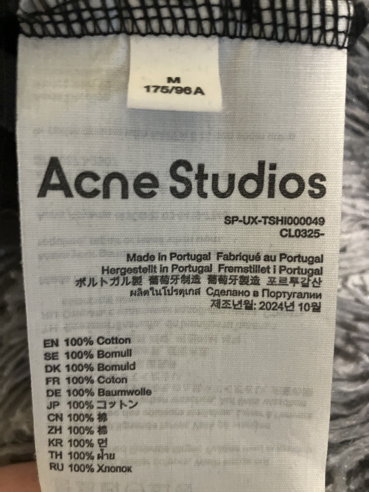 Acne Studios Acne Studios X Kappa Logo T-Shirt Black Size US M / EU 48-50 / 2 - 3 Thumbnail
