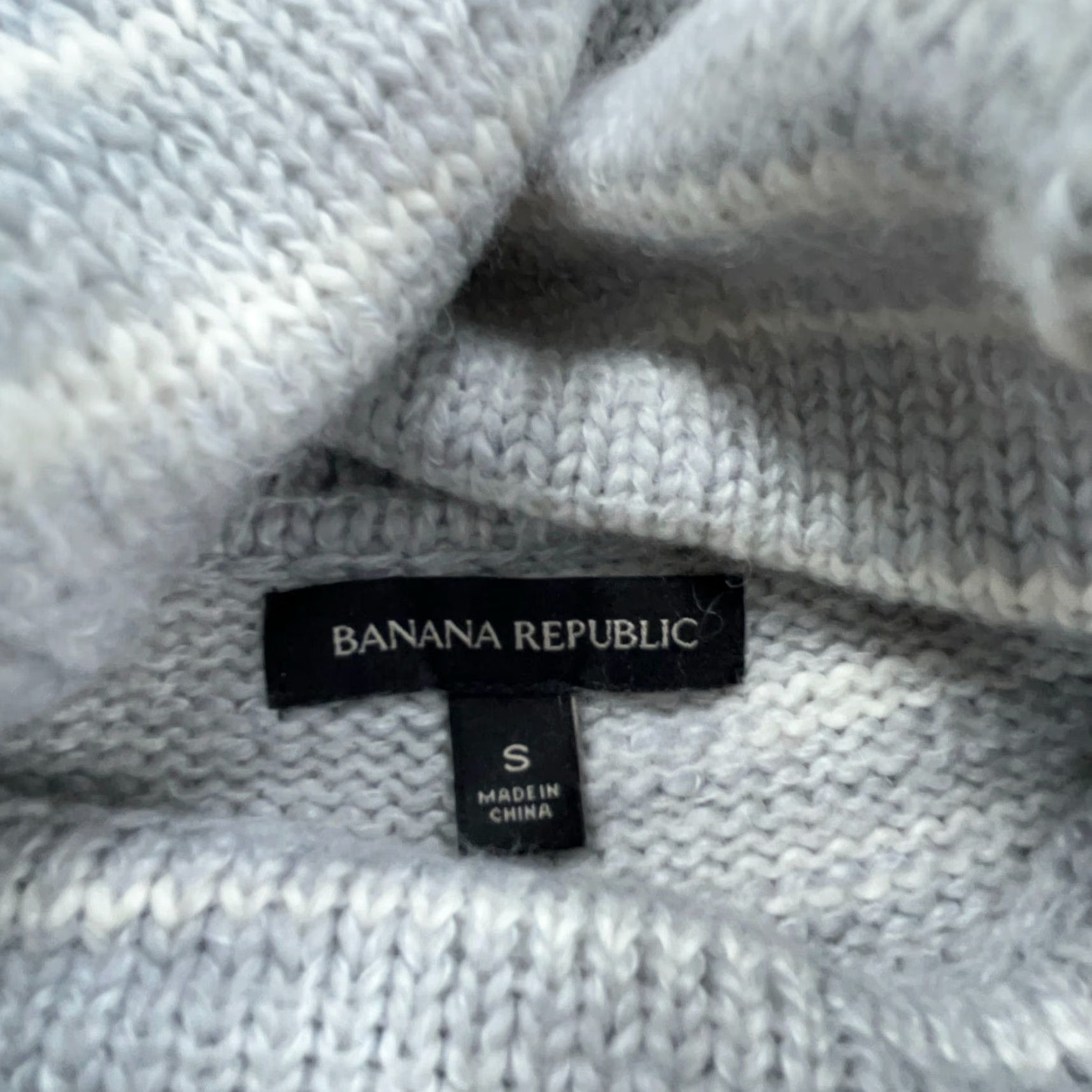 Banana Republic VINTAGE Banana Republic Women Sweater Dress Small Gray Knit Turtleneck Pullover Casual Fall Winter Size S / US 4 / IT 40 - 6 Thumbnail