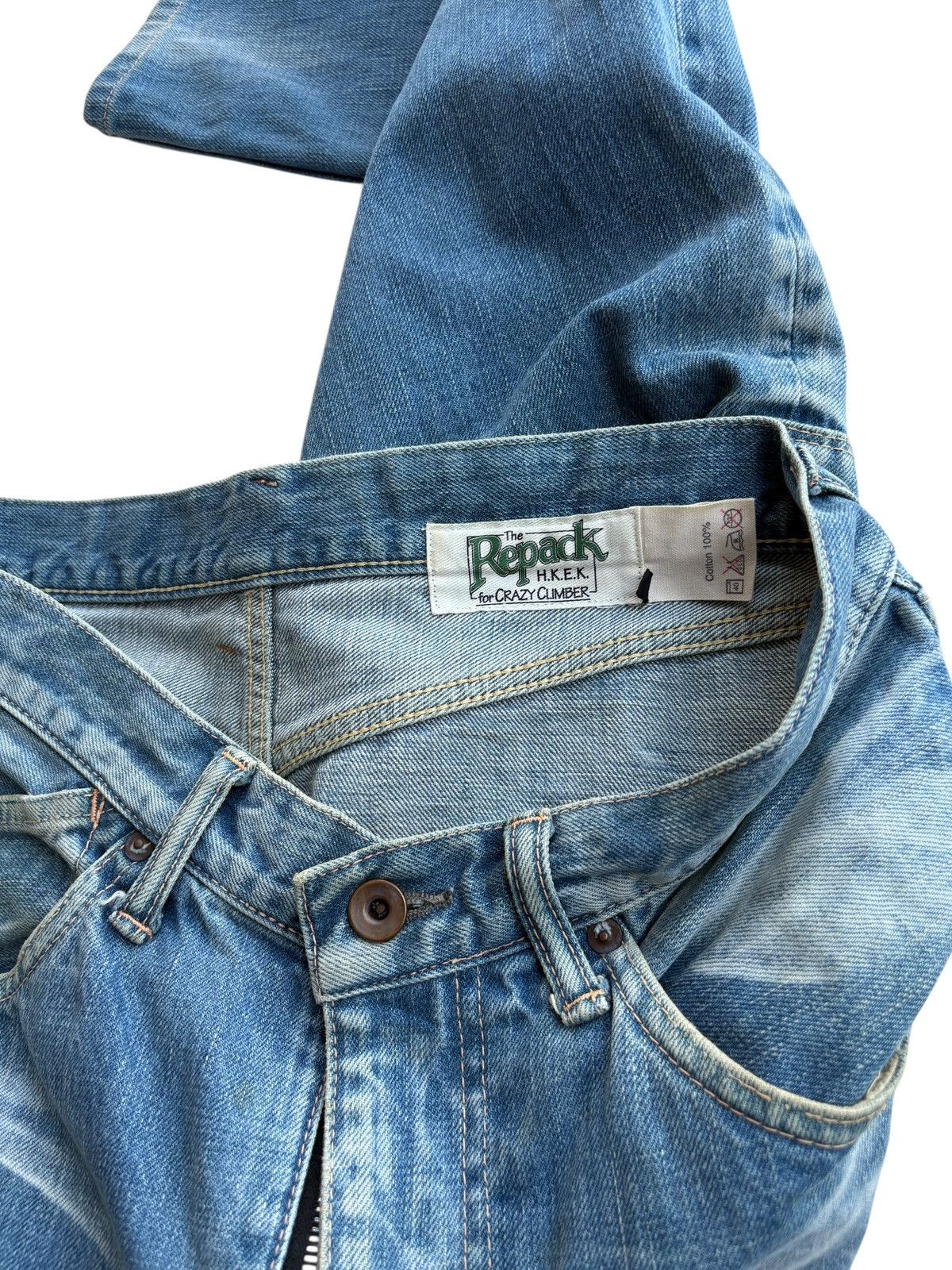The Repack Bleach Denim Selvedge Carpenter Workwear Pants