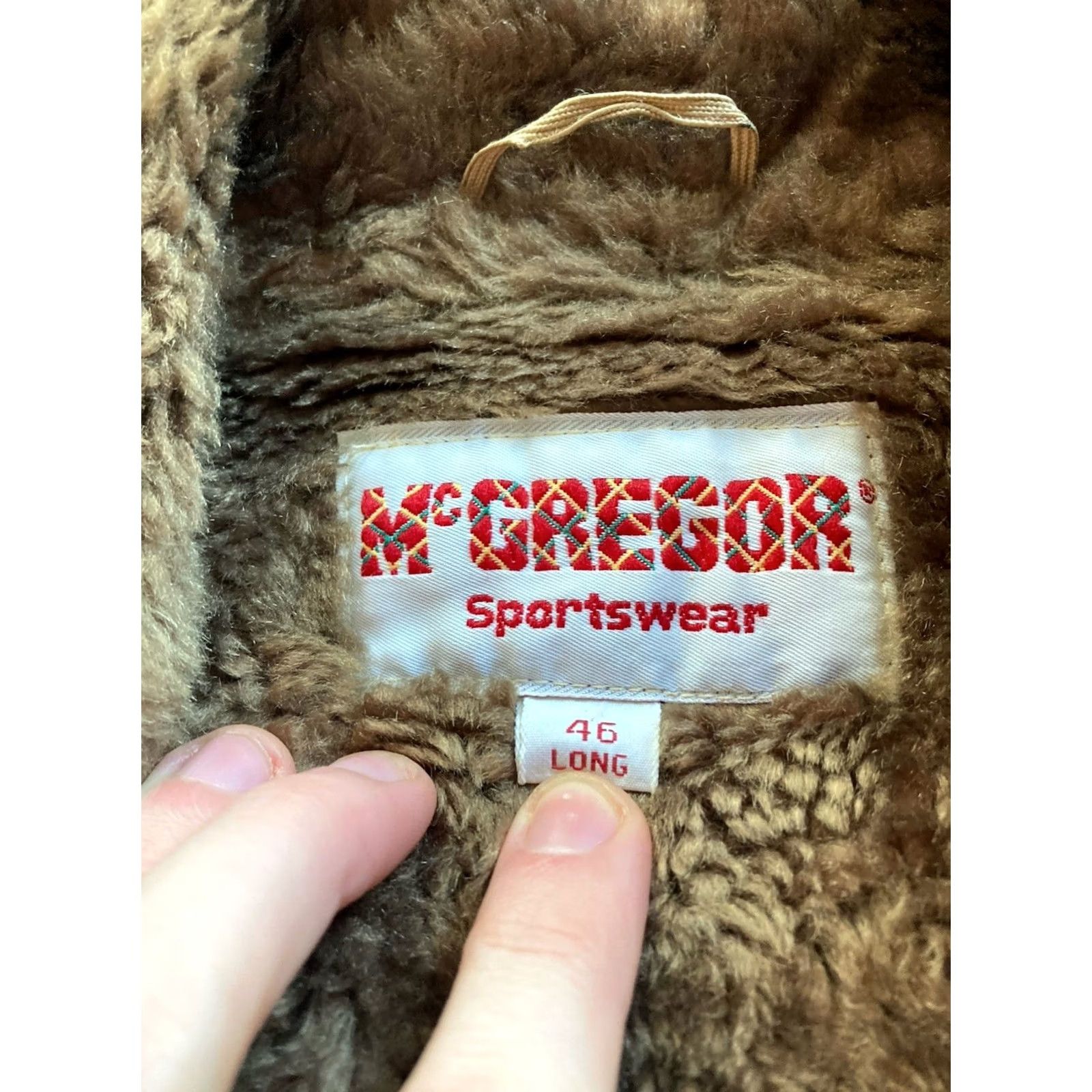 McGregor VINTAGE McGregor Jacket Mens 46L Western Sherpa Faux Fur Lined Coat Beige Jacket Size US S / EU 44-46 / 1 - 5 Thumbnail