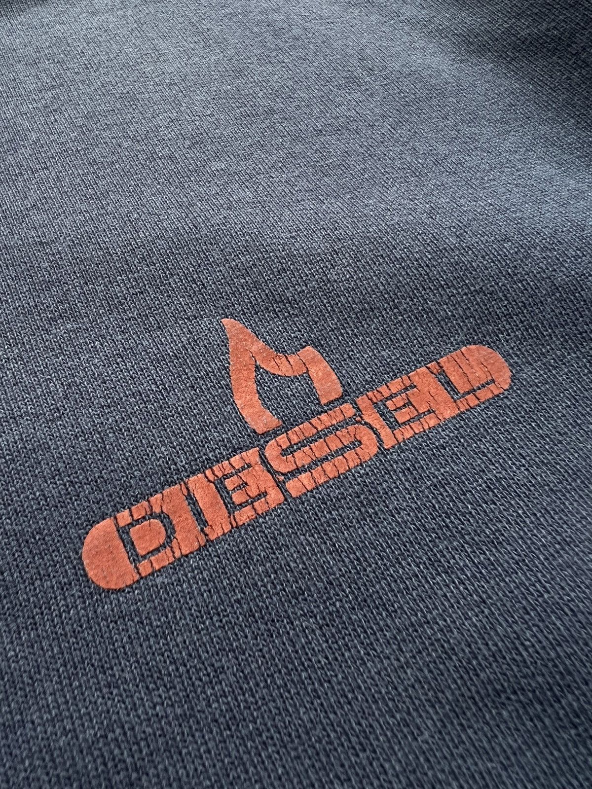 Vintage Diesel Big Logo Blue Sweatshirt Avant Garde