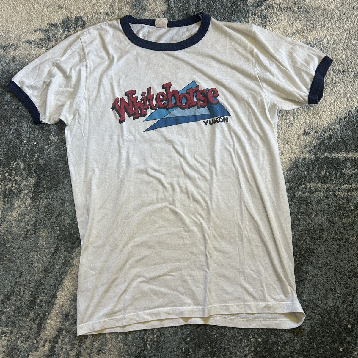 Vintage PENMANS WHiTEHORSE YUKON TERRiTORY MOUNTED COLLAR RiNGER TEE Size US L / EU 52-54 / 3 - 10 Thumbnail
