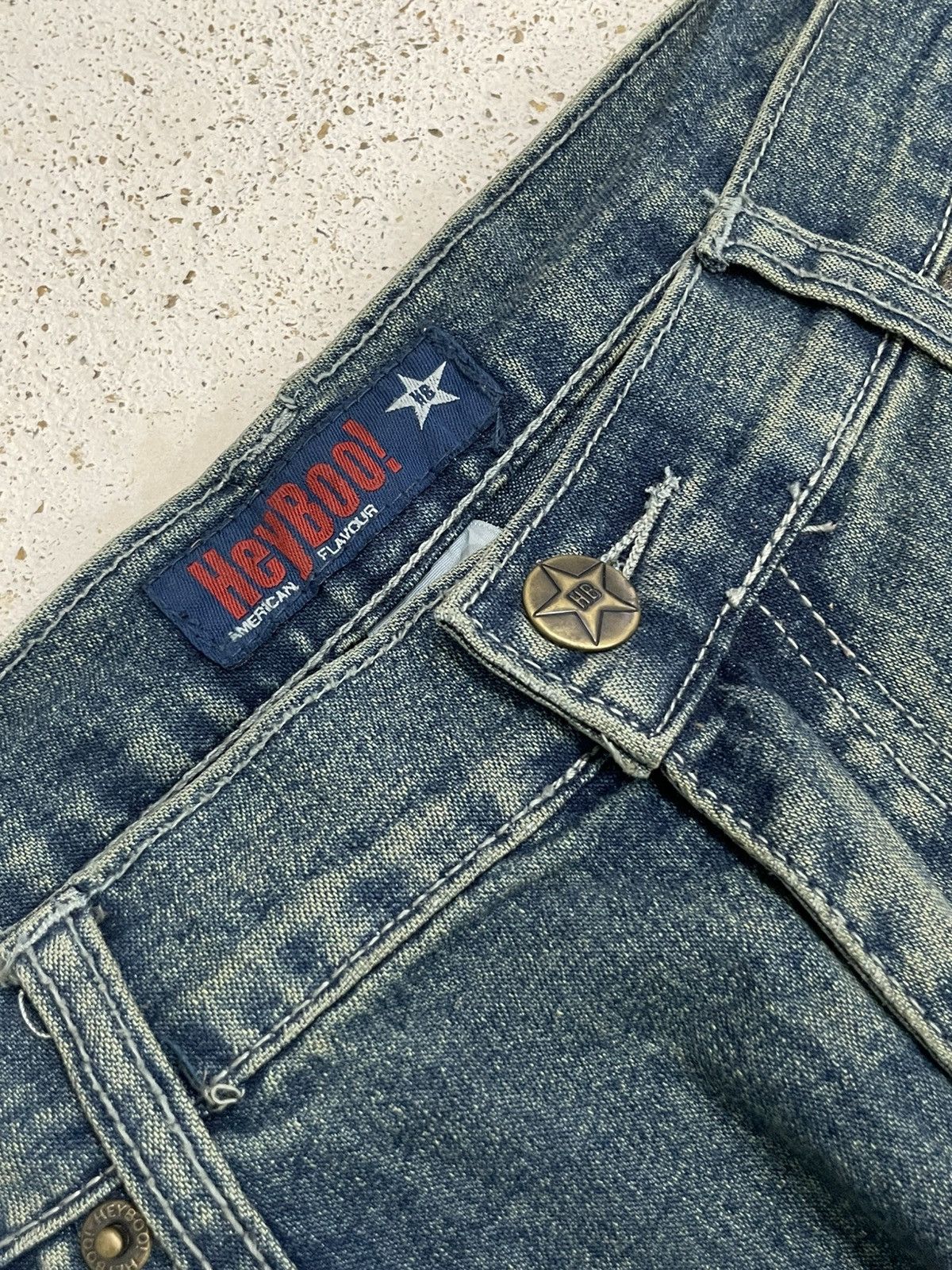 Japanese Brand Heyboo Tornado Mart Style Laces Flare Bow Denim Size US 32 / EU 48 - 10 Thumbnail