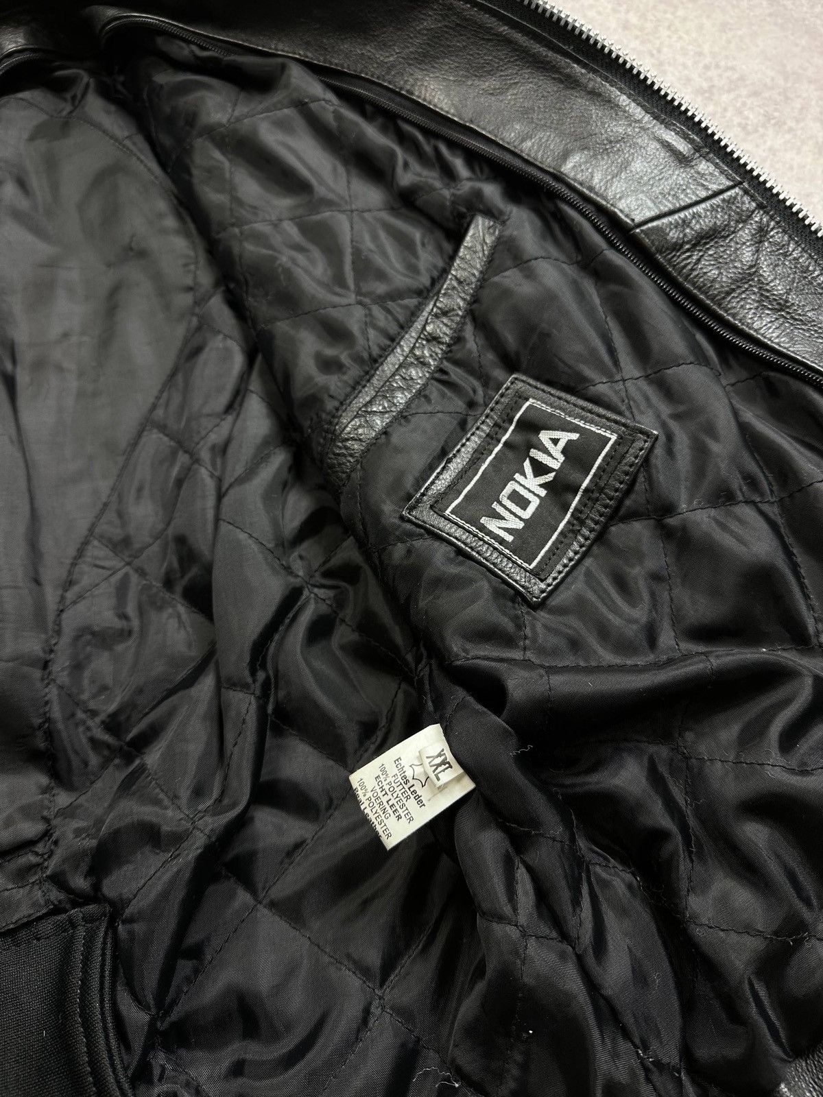Genuine Leather Vintage 90s Nokia Racing Genuine Leather Y2K Jacket M Size US M / EU 48-50 / 2 - 16 Thumbnail