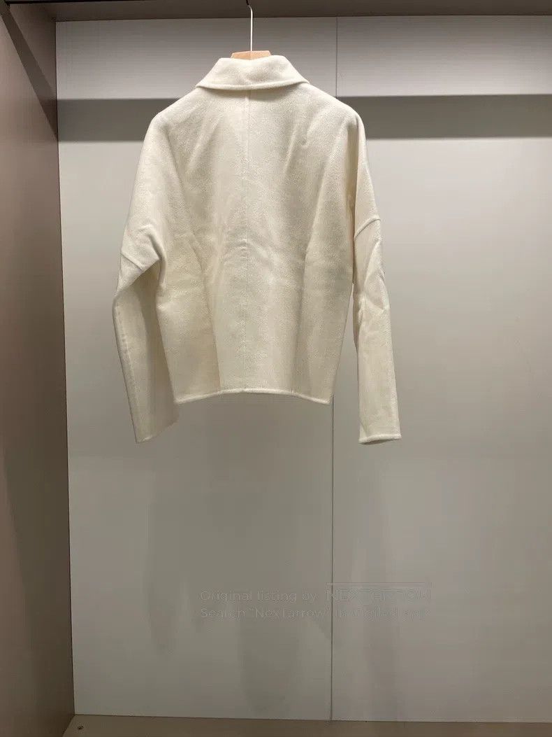 Hermes Hermes White cashmere coat Size XS / US 0-2 / IT 36-38 - 2 Thumbnail