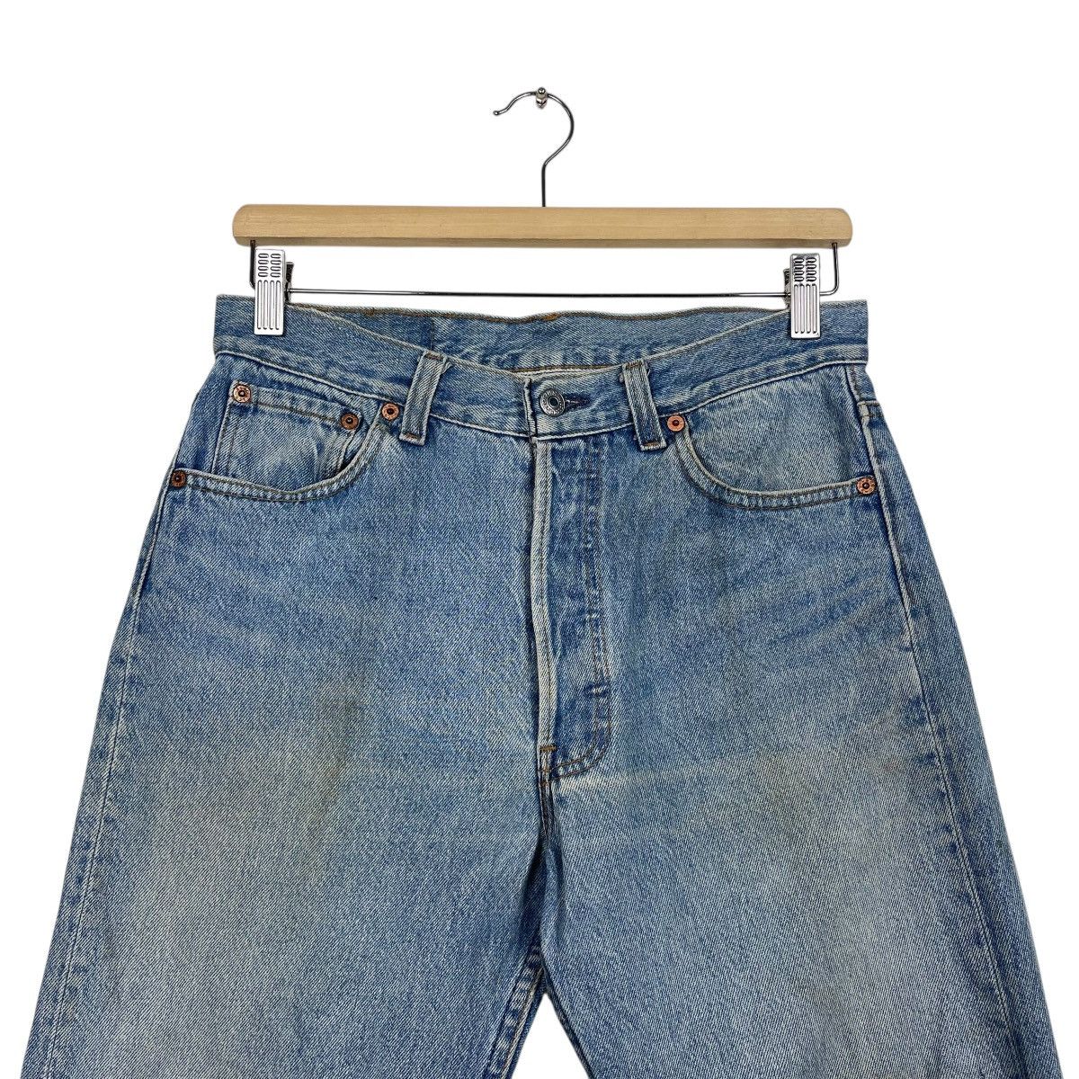 Levi's Vintage 90s Levis 501xx Button Fly Distressed Denim W31 Size US 31 - 2 Thumbnail