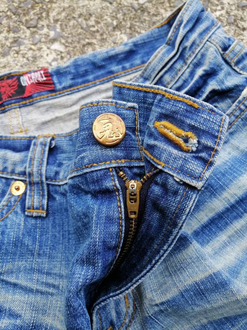 Designer × Japanese Brand Oniari Japan Nice Design Embroidered Denim Jeans Size US 34 / EU 50 - 4 Thumbnail