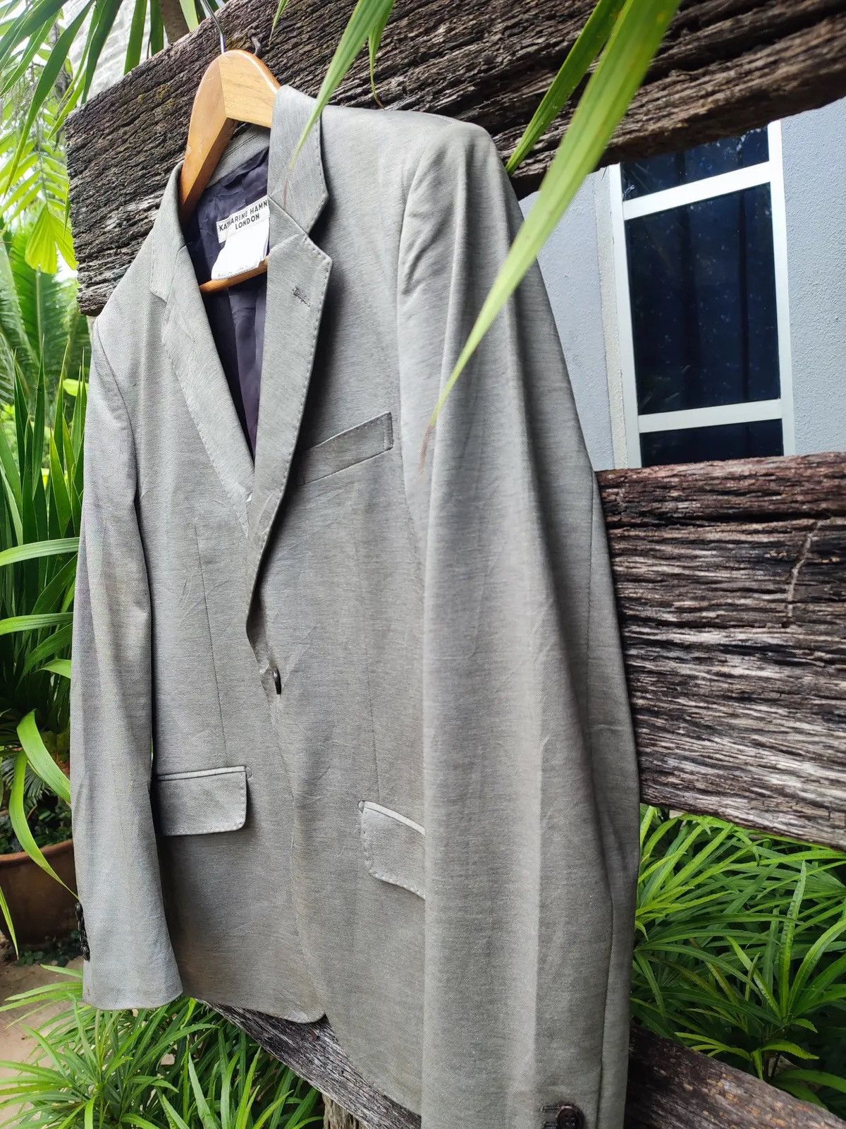 Katharine Hamnett London Katharine Hamnett London Structured Blazer – Cotton Blend Size 40R - 6 Thumbnail
