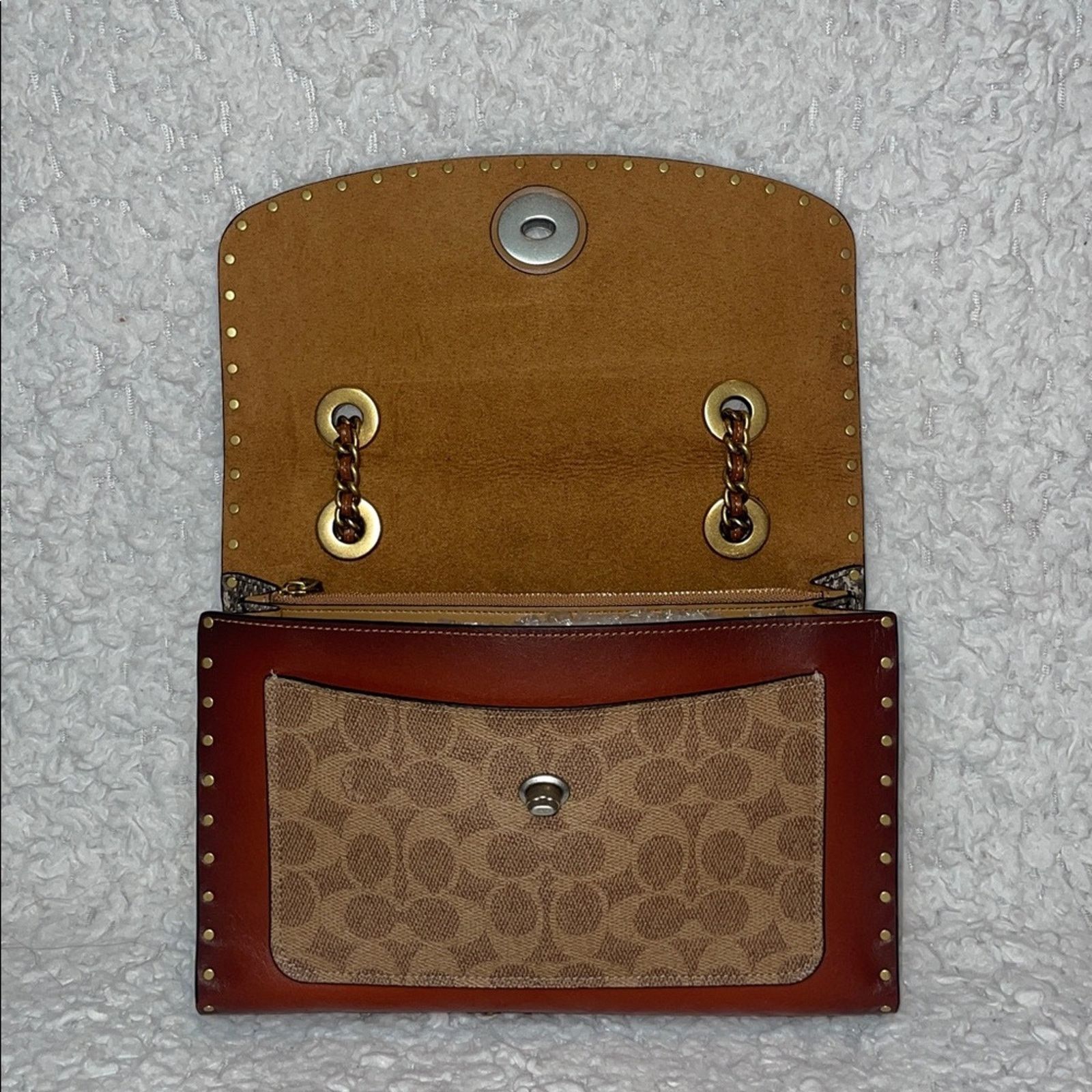 Coach Coach Parker 1941 Snakeskin Rivets Chain Bag Size ONE SIZE - 12 Thumbnail