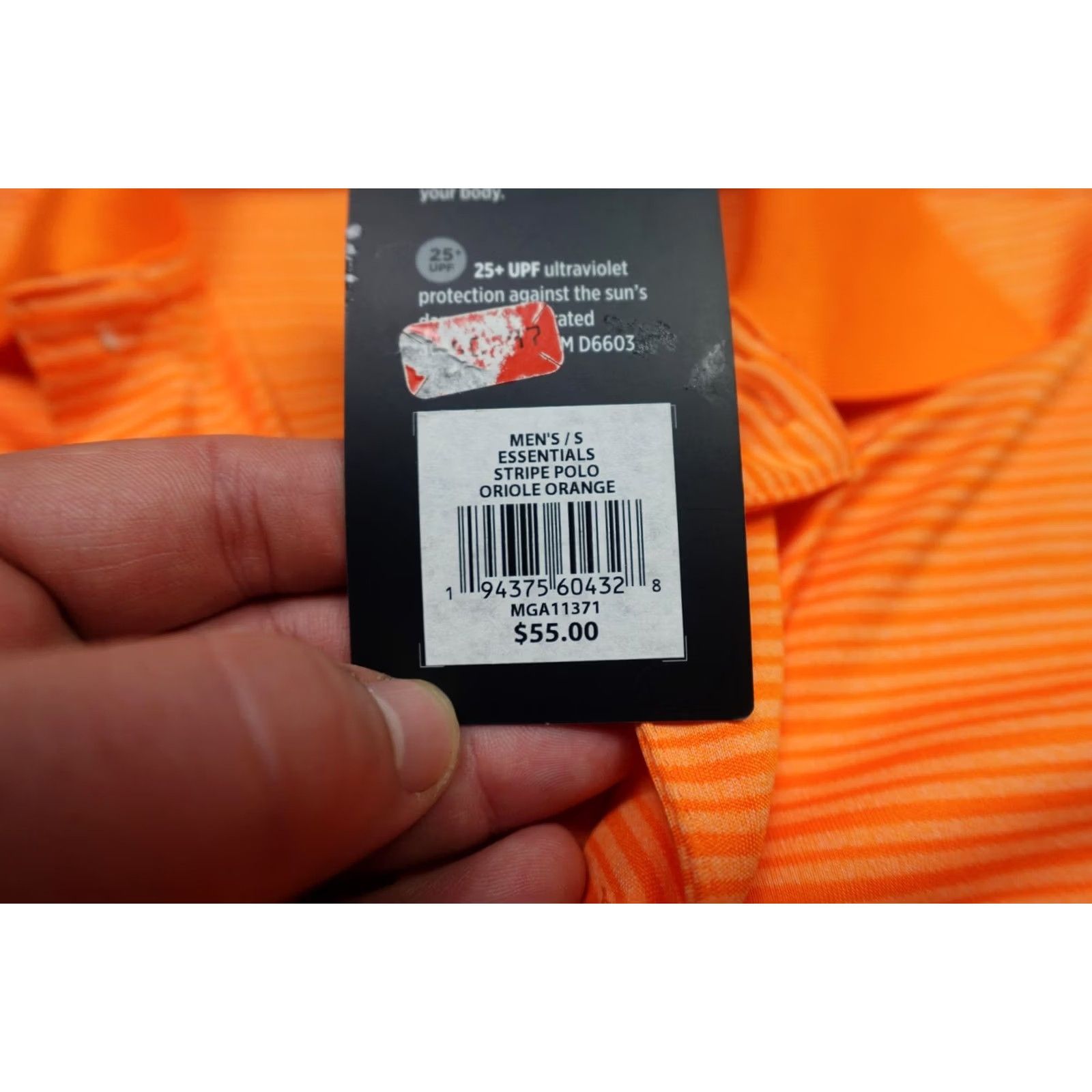 Vintage Walter Hagen Essentials Polo Mens Small Orange Stripe Golf Moisture Wicking NWT Size US S / EU 44-46 / 1 - 3 Thumbnail