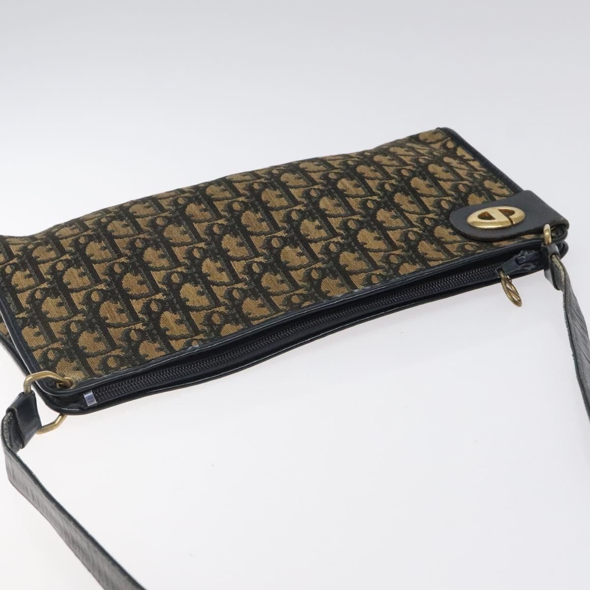 Dior DIOR Trotter Canvas Shoulder Bag Navy Gold Size ONE SIZE - 6 Thumbnail