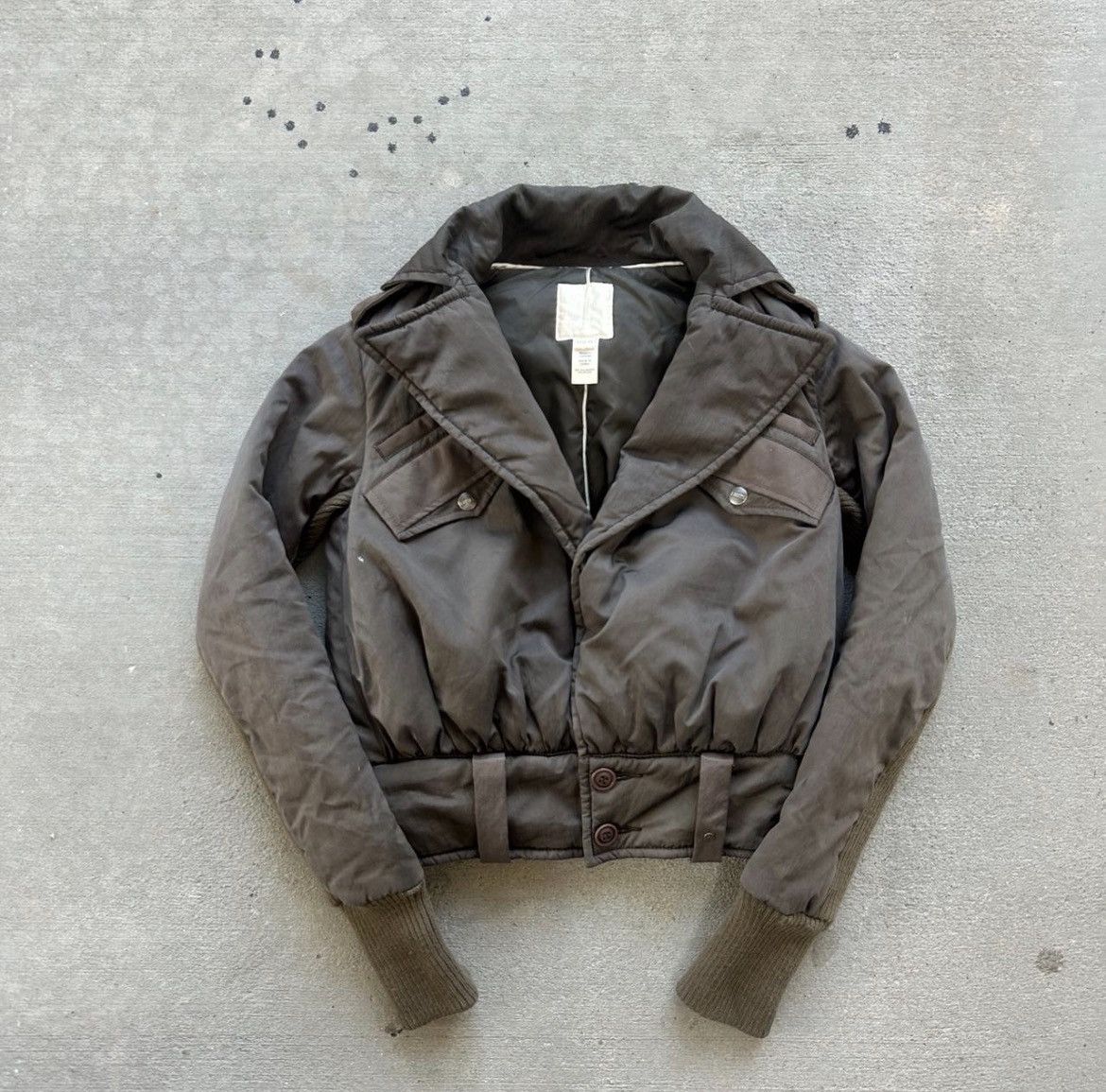 Diesel Diesel Vintage Cropped Double Collar Bomber Moto Jacket Size XS / US 0-2 / IT 36-38 - 1 Thumbnail