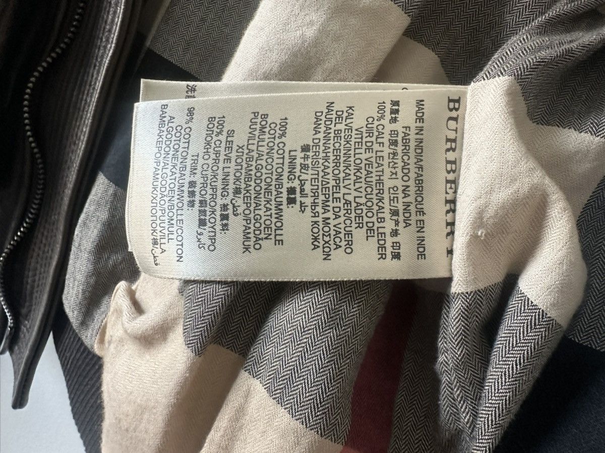Burberry Vintage Burberry Brit Brown Leather Jacket Size L / US 10 / IT 46 - 10 Thumbnail