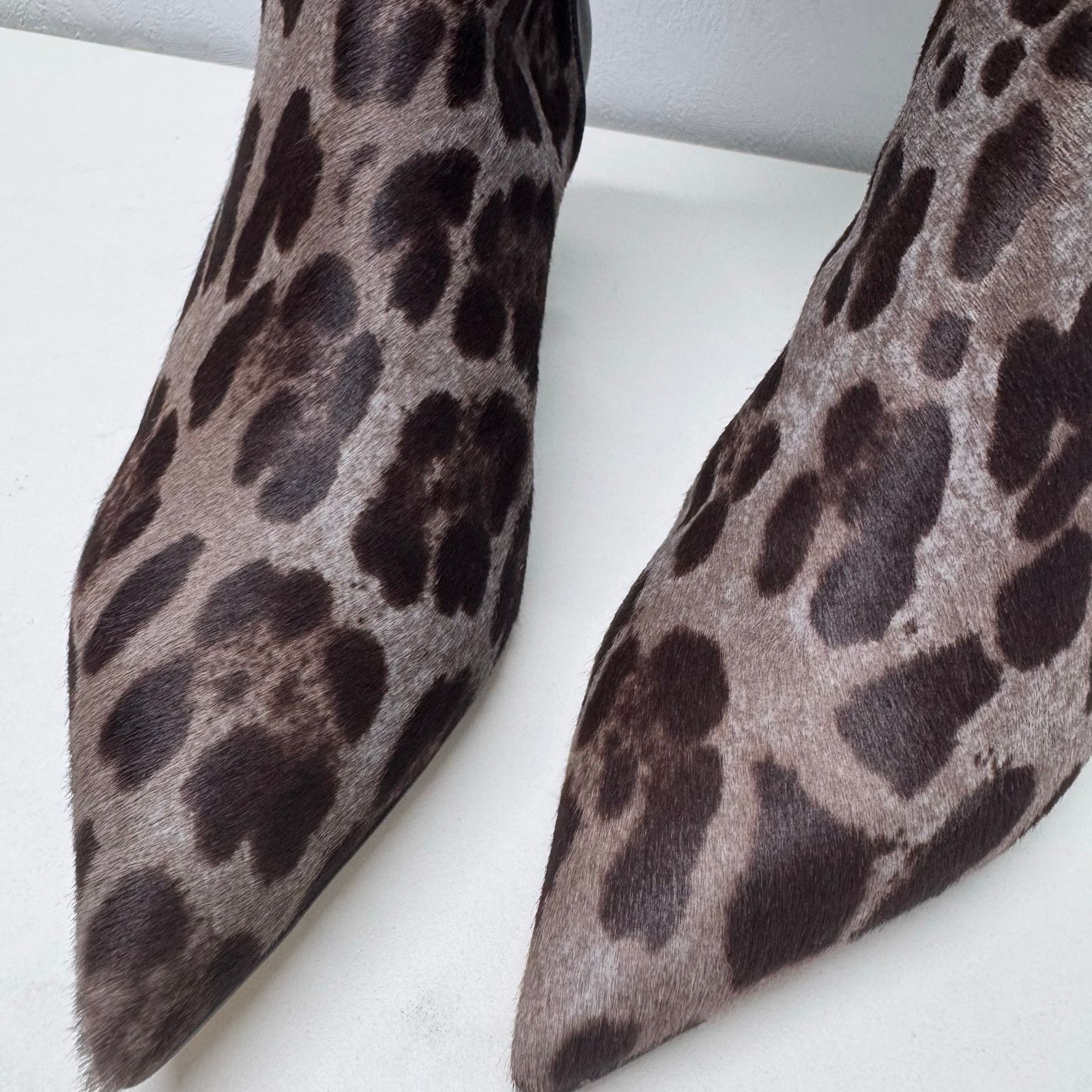Max Mara Max Mara Women's Leopard Heeled Knee Boots Leather Mobwife Size US 7 / IT 37 - 5 Thumbnail