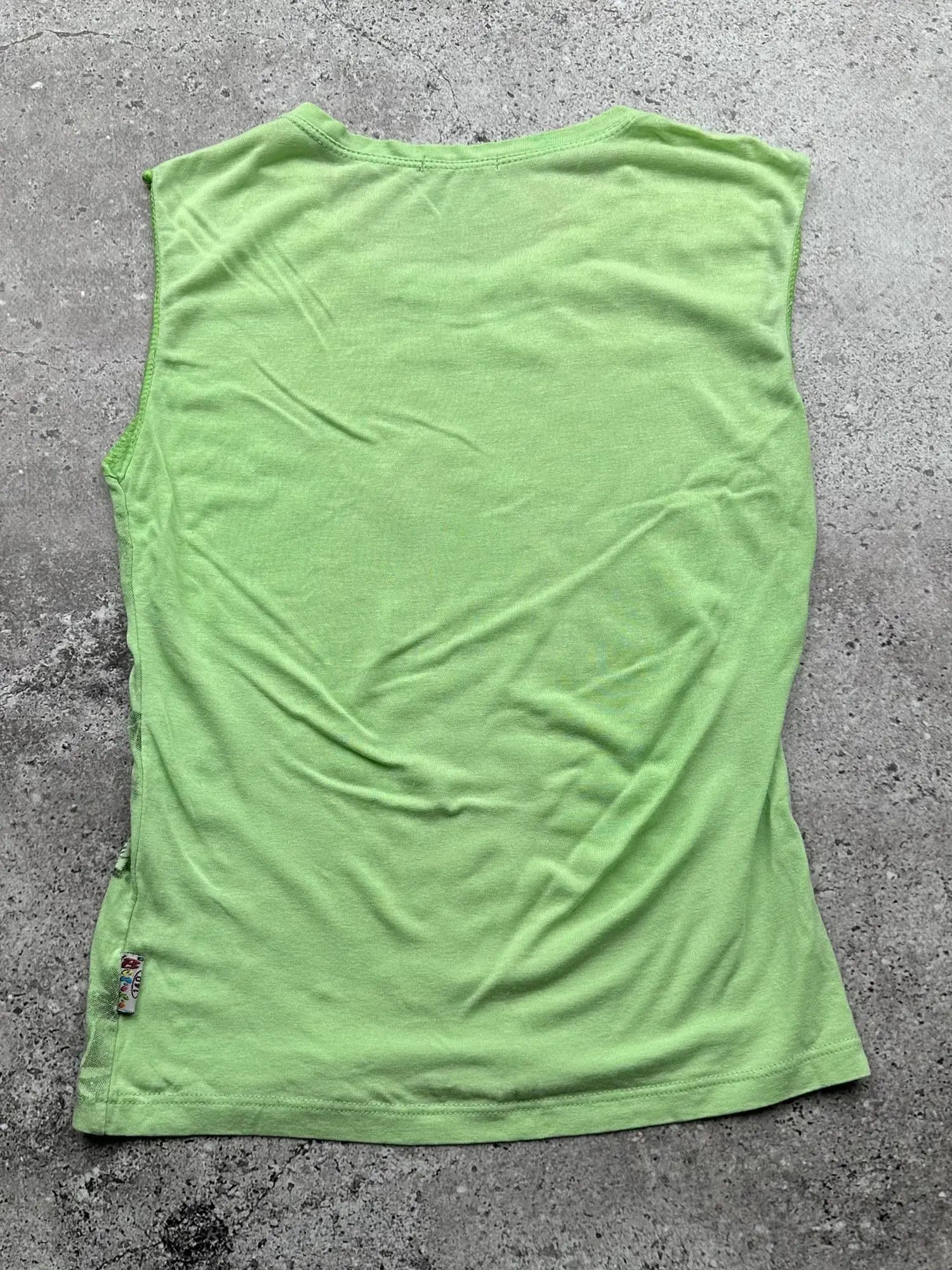 Japanese Brand Vintage Printed Tank Top C415(V215)(E8) Size XS / US 0-2 / IT 36-38 - 2 Thumbnail
