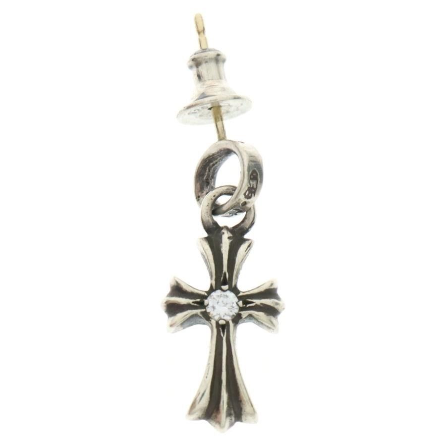 Chrome Hearts diamond Babyfat cross earring diamond