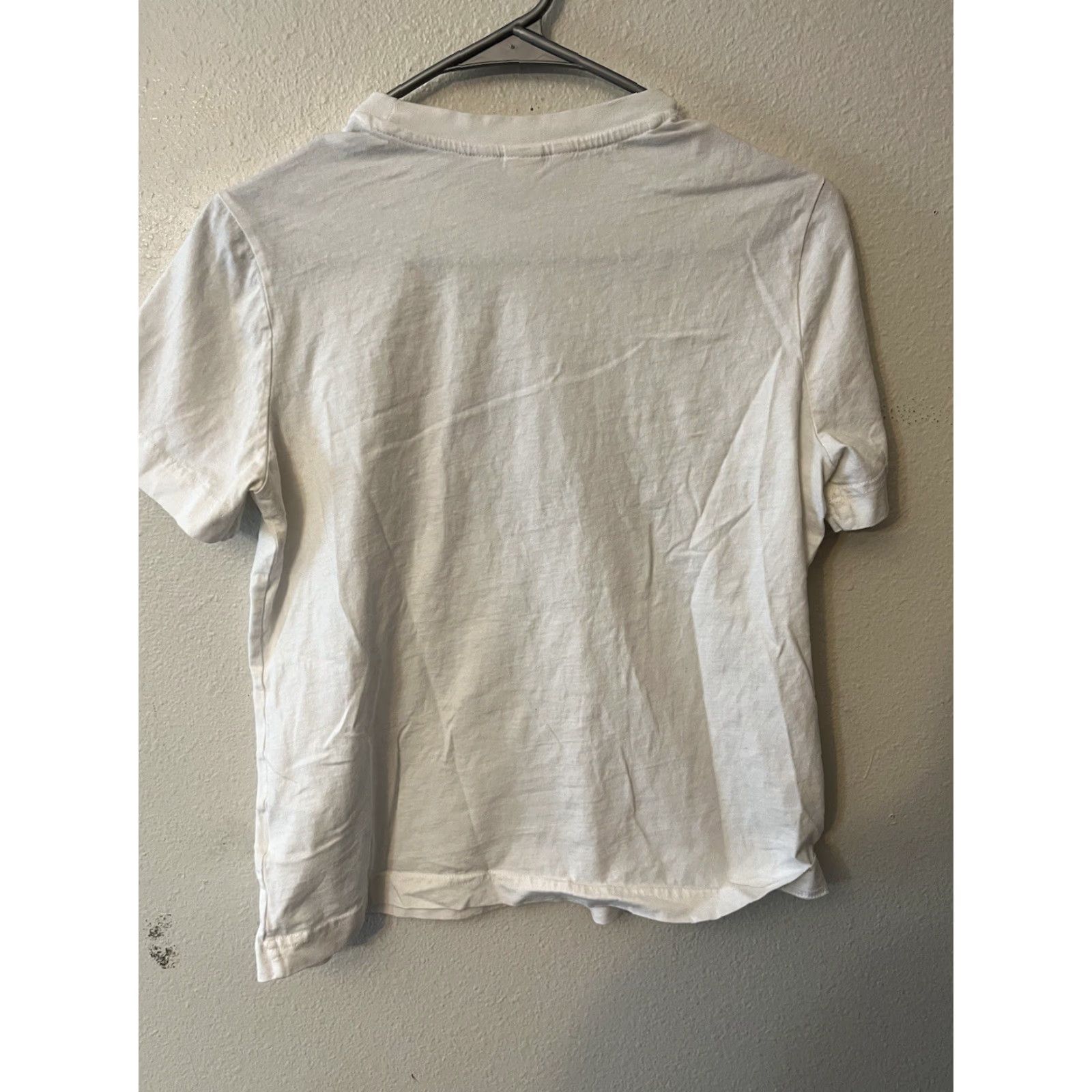 H&M VINTAGE? No—Actually HM H&M Women’s T-Shirt Short Sleeve XS White Graphic Top Regular Fit 100% Cotton Adult Women Casual All Seasons Red/Blue Theme Size XS / US 0-2 / IT 36-38 - 3 Thumbnail