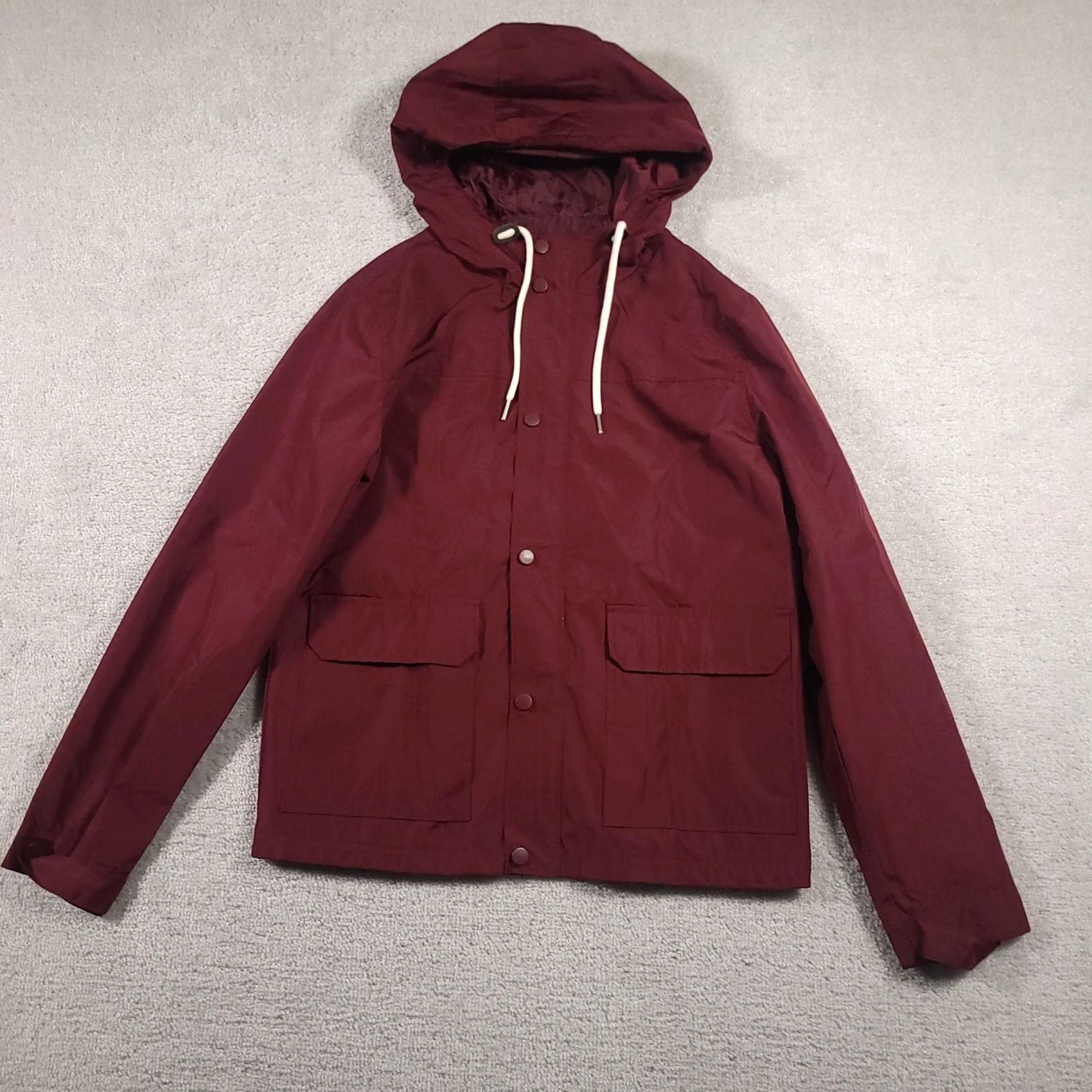 Forever 21 Forever 21 Jacket Mens XS Hooded Windbreaker Lightweight Polyester Pockets Red Size US XS / EU 42 / 0 - 2 Thumbnail