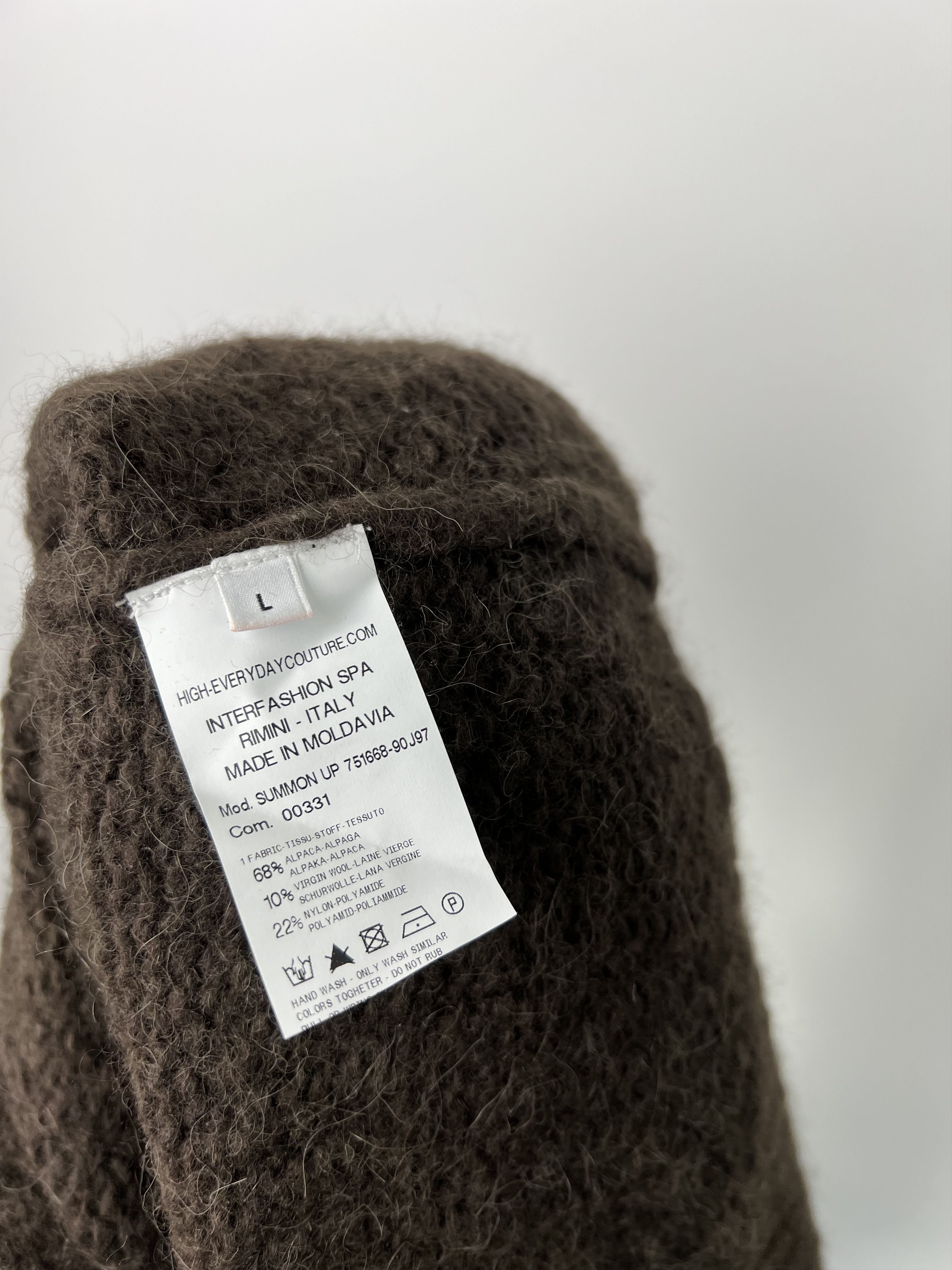 Other High Use Brown Alpaca Wool Turtleneck Top Size L Size L / US 10 / IT 46 - 8 Thumbnail