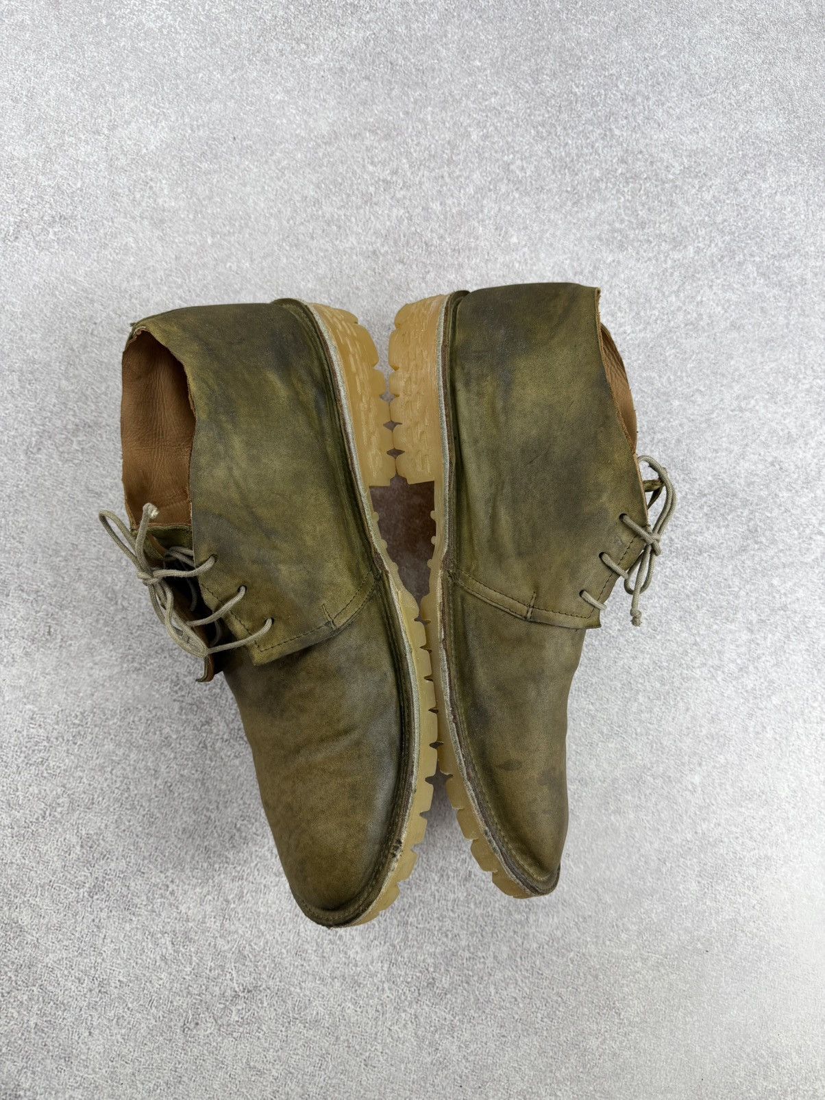 MoMA MoMA Genuine Rubber Leather Shoes Olive Green Size 44-45 Size US 11 / EU 44 - 7 Thumbnail