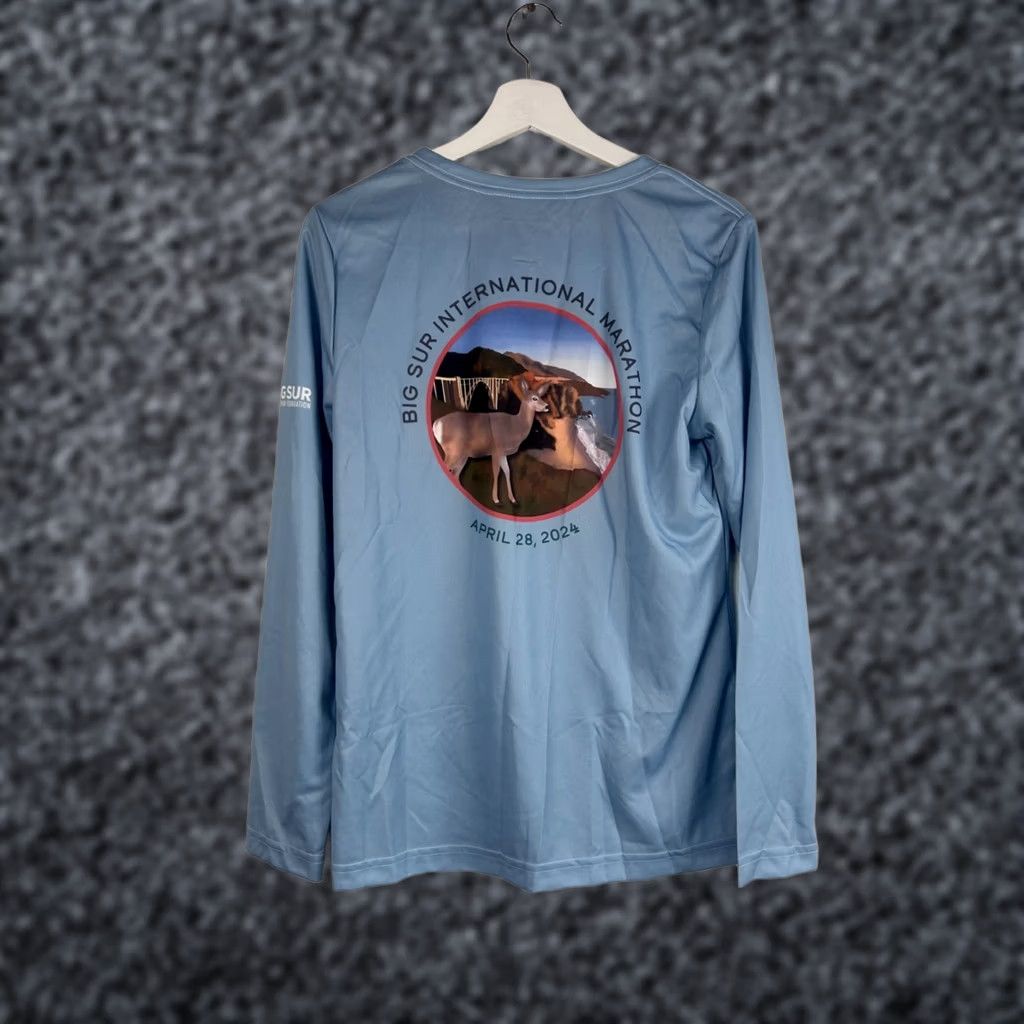 Vintage Recover Big Sur Marathon 21-Miler Womens Medium Long-Sleeve Shirt Crew Neck Blue New Size L / US 10 / IT 46 - 1 Thumbnail