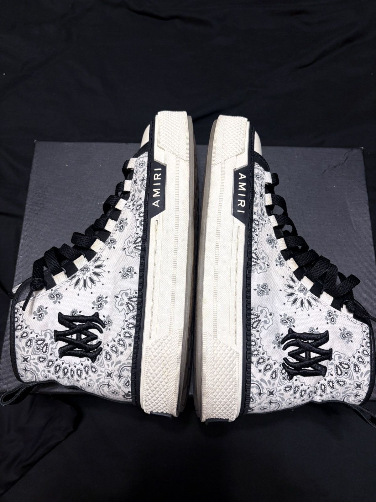 Amiri AMIRI Bandana High Top Sneakers – Black/White Size US 9 / EU 42 - 4 Thumbnail
